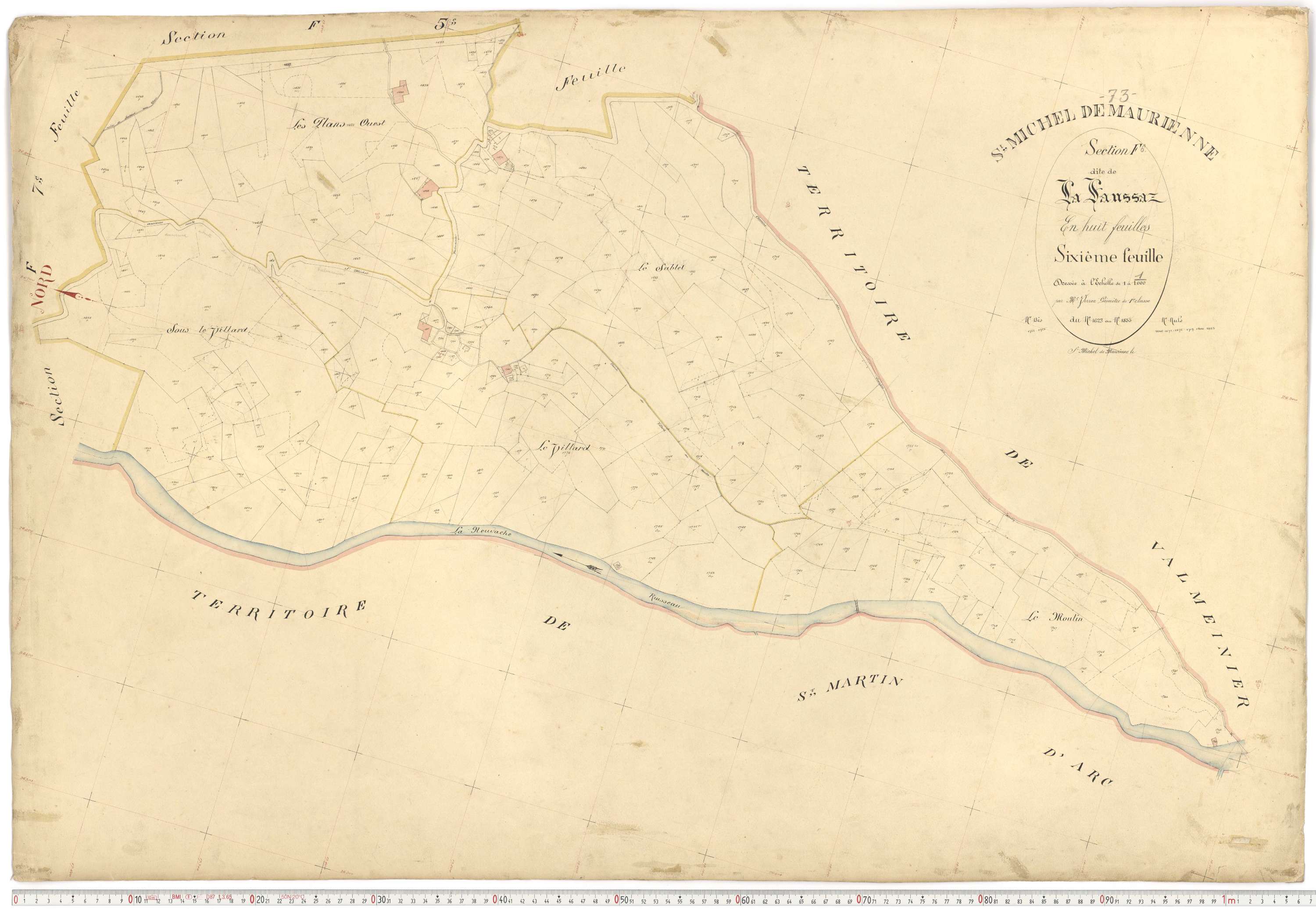 Saint-Michel-de-Maurienne - Plans cadastraux du premier cadastre français.
