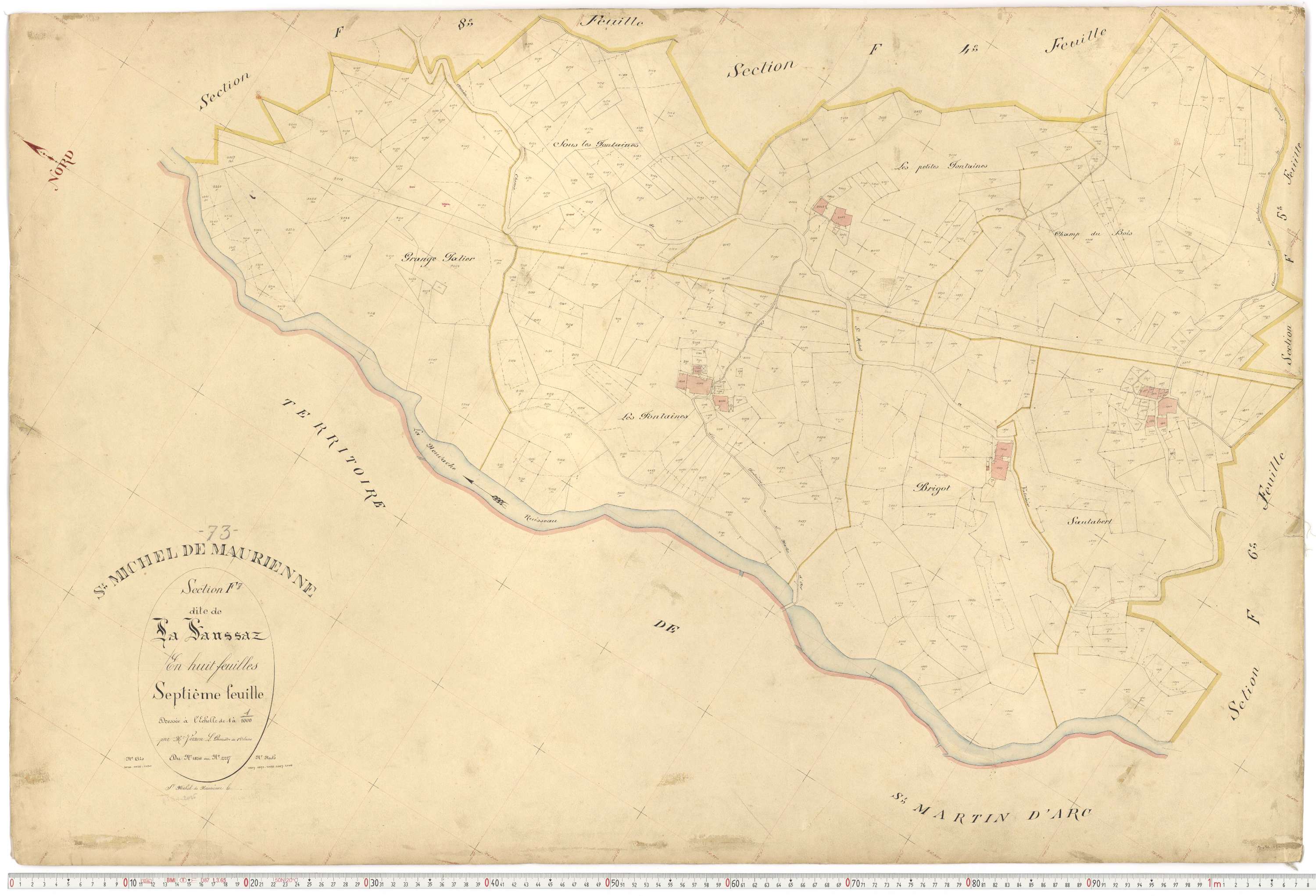Saint-Michel-de-Maurienne - Plans cadastraux du premier cadastre français.