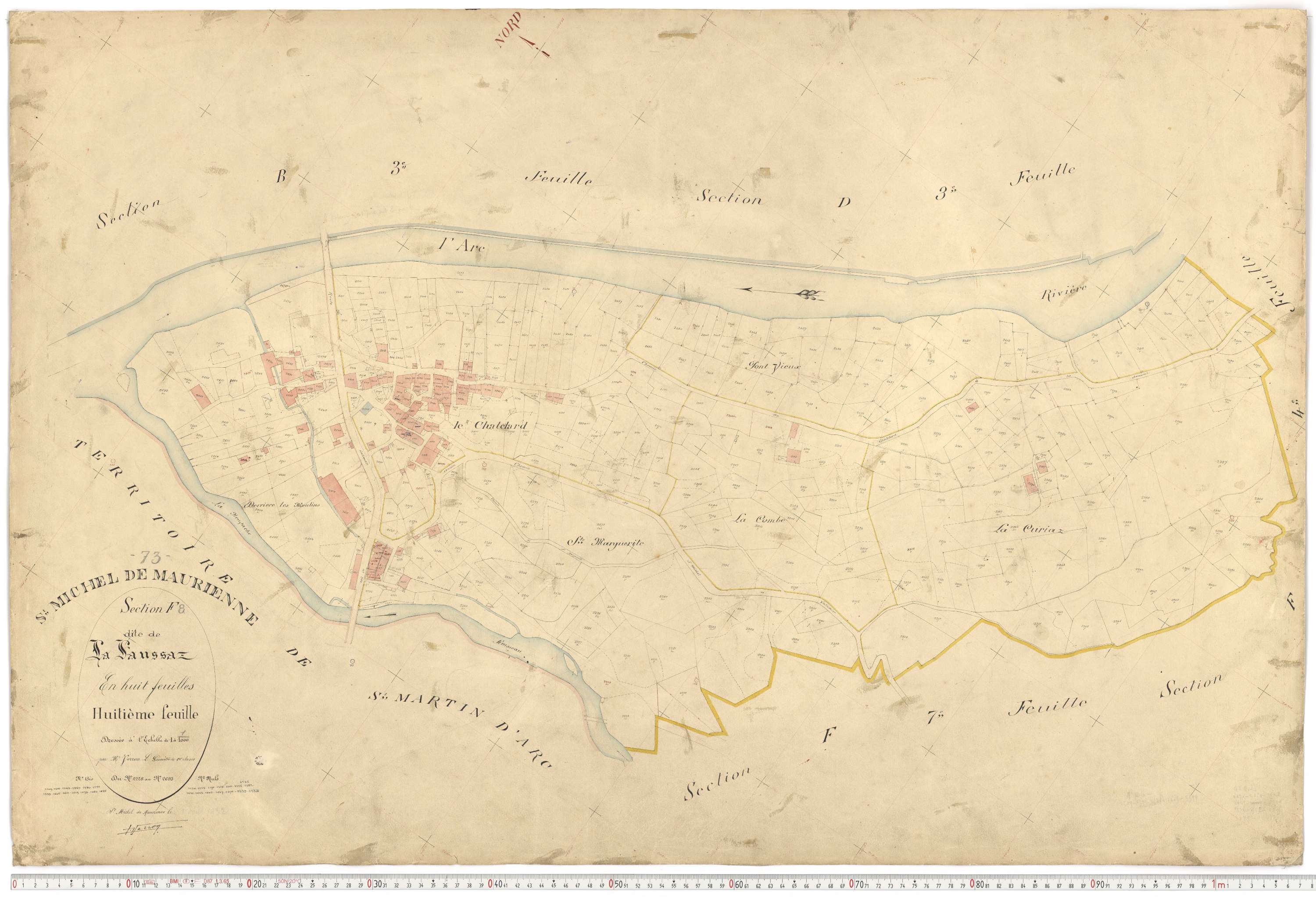 Saint-Michel-de-Maurienne - Plans cadastraux du premier cadastre français.