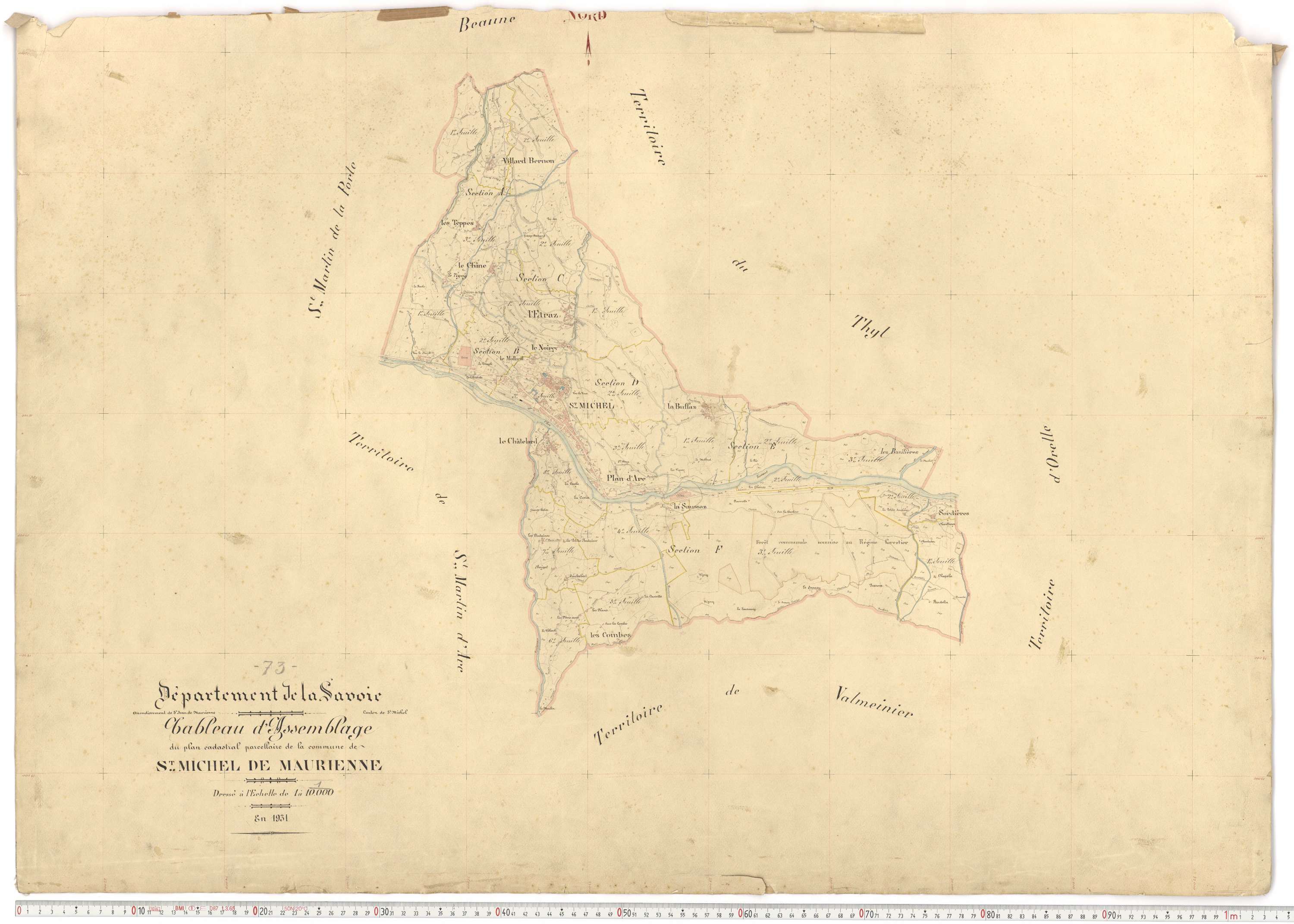Saint-Michel-de-Maurienne - Plans cadastraux du premier cadastre français.