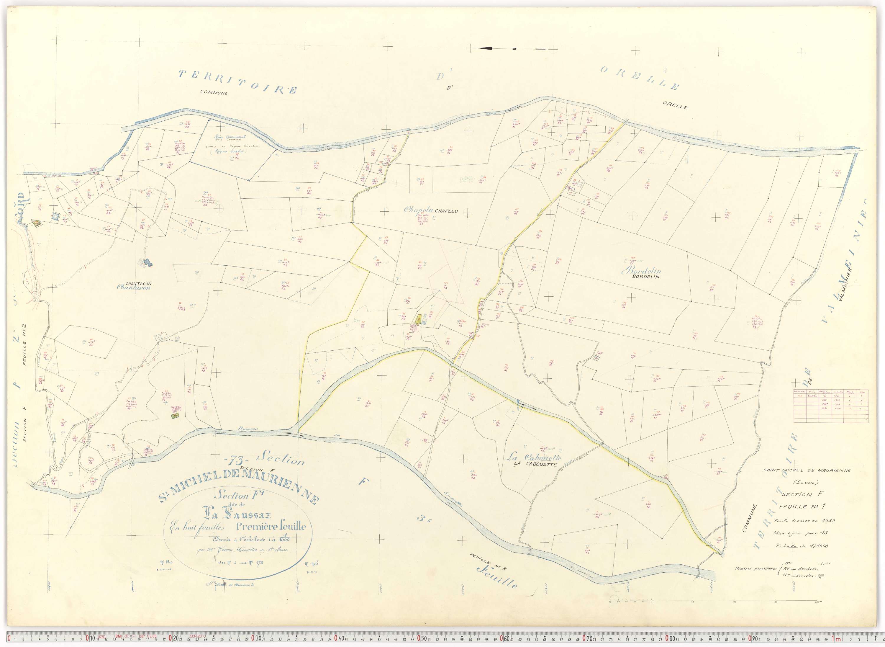 Saint-Michel-de-Maurienne - Plans cadastraux du cadastre rénové.