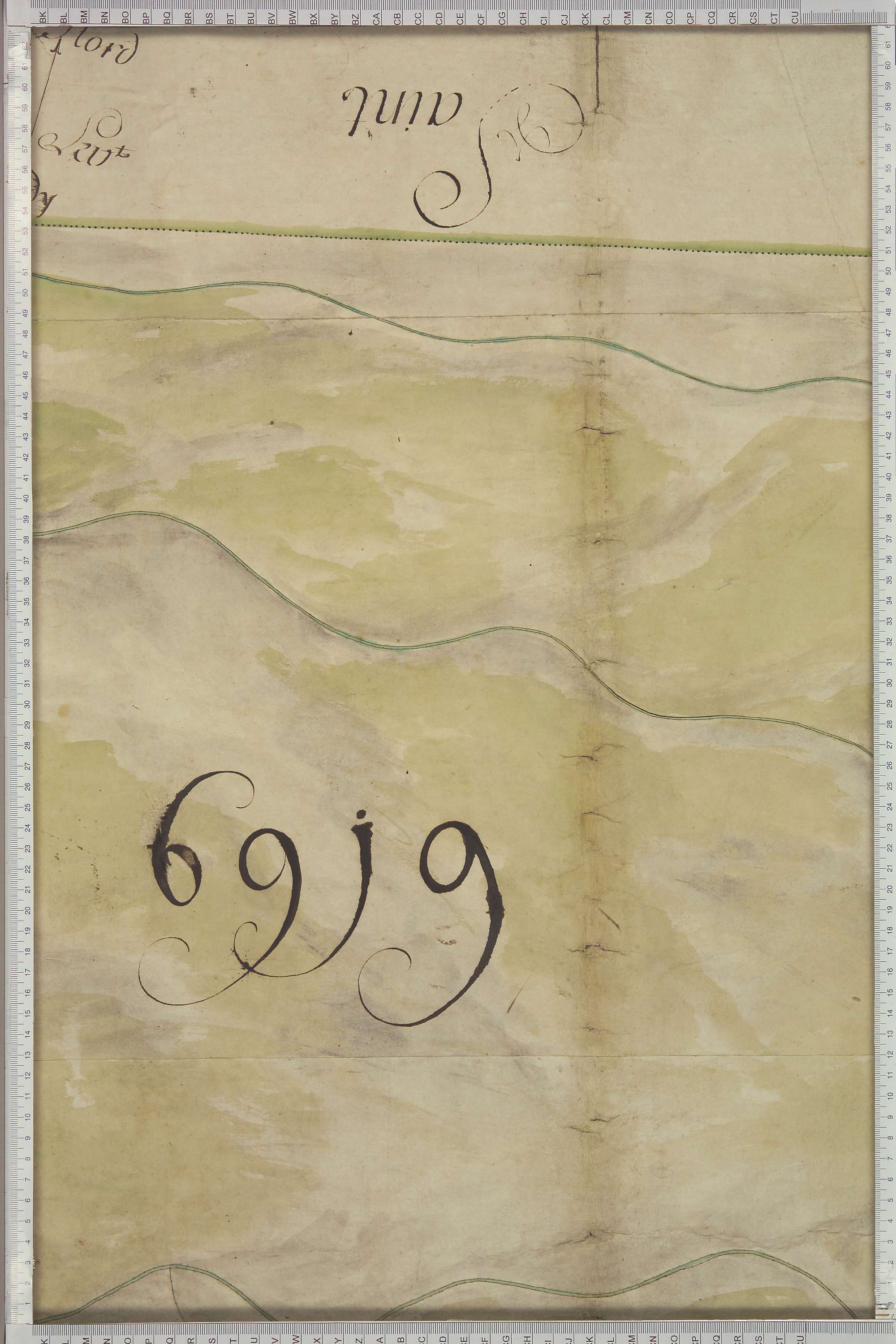 Saint-Michel-de-Maurienne - Copie de la mappe originale (plan cadastral) de la commune de Beaune. Signée Cocelli, directeur du bureau de la péréquation.