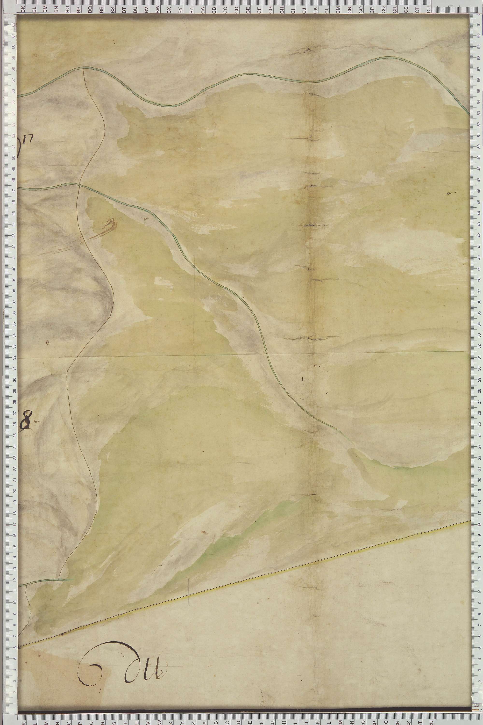Saint-Michel-de-Maurienne - Copie de la mappe originale (plan cadastral) de la commune de Beaune. Signée Cocelli, directeur du bureau de la péréquation.
