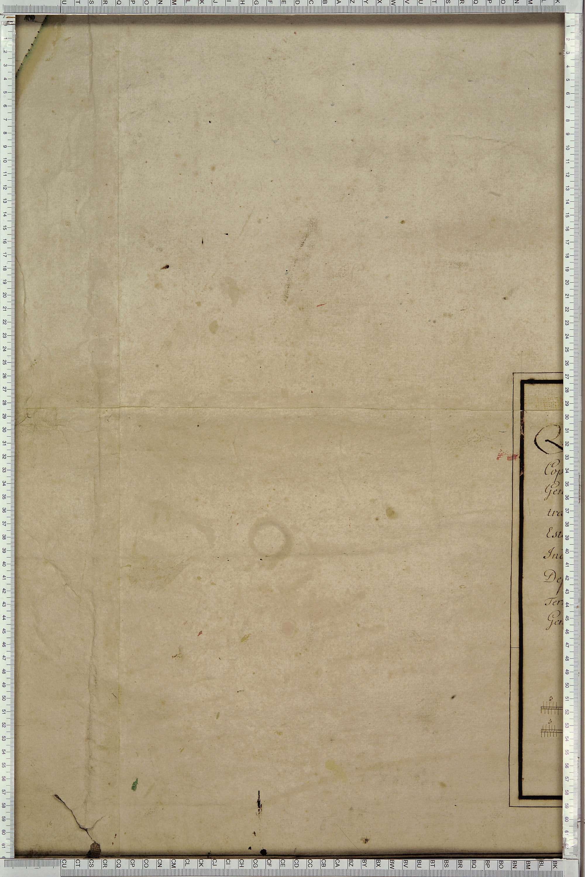 Saint-Michel-de-Maurienne - Copie de la mappe originale (plan cadastral) de la commune du Thyl. Signée Cocelli, directeur de la péréquation.