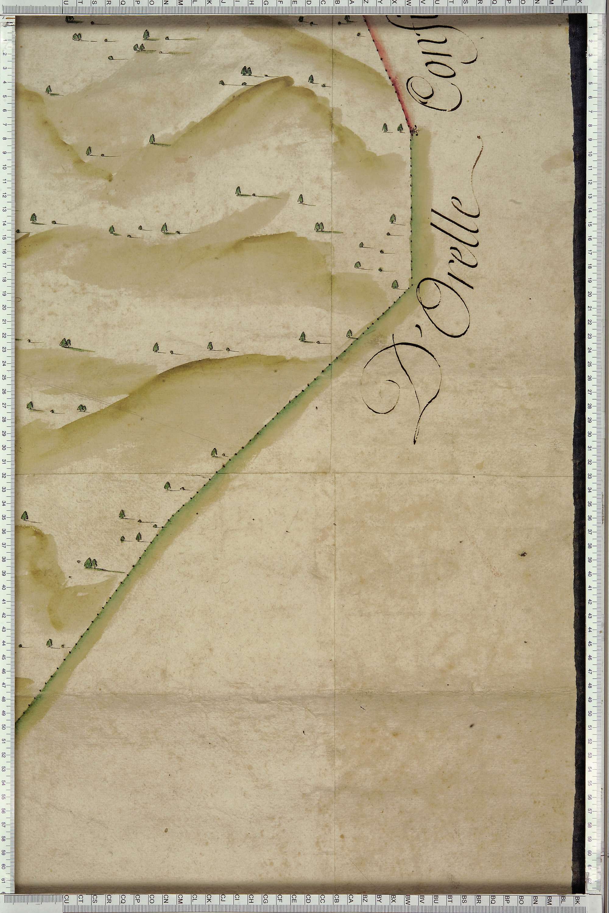 Saint-Michel-de-Maurienne - Copie de la mappe originale (plan cadastral) de la commune du Thyl. Signée Cocelli, directeur de la péréquation.