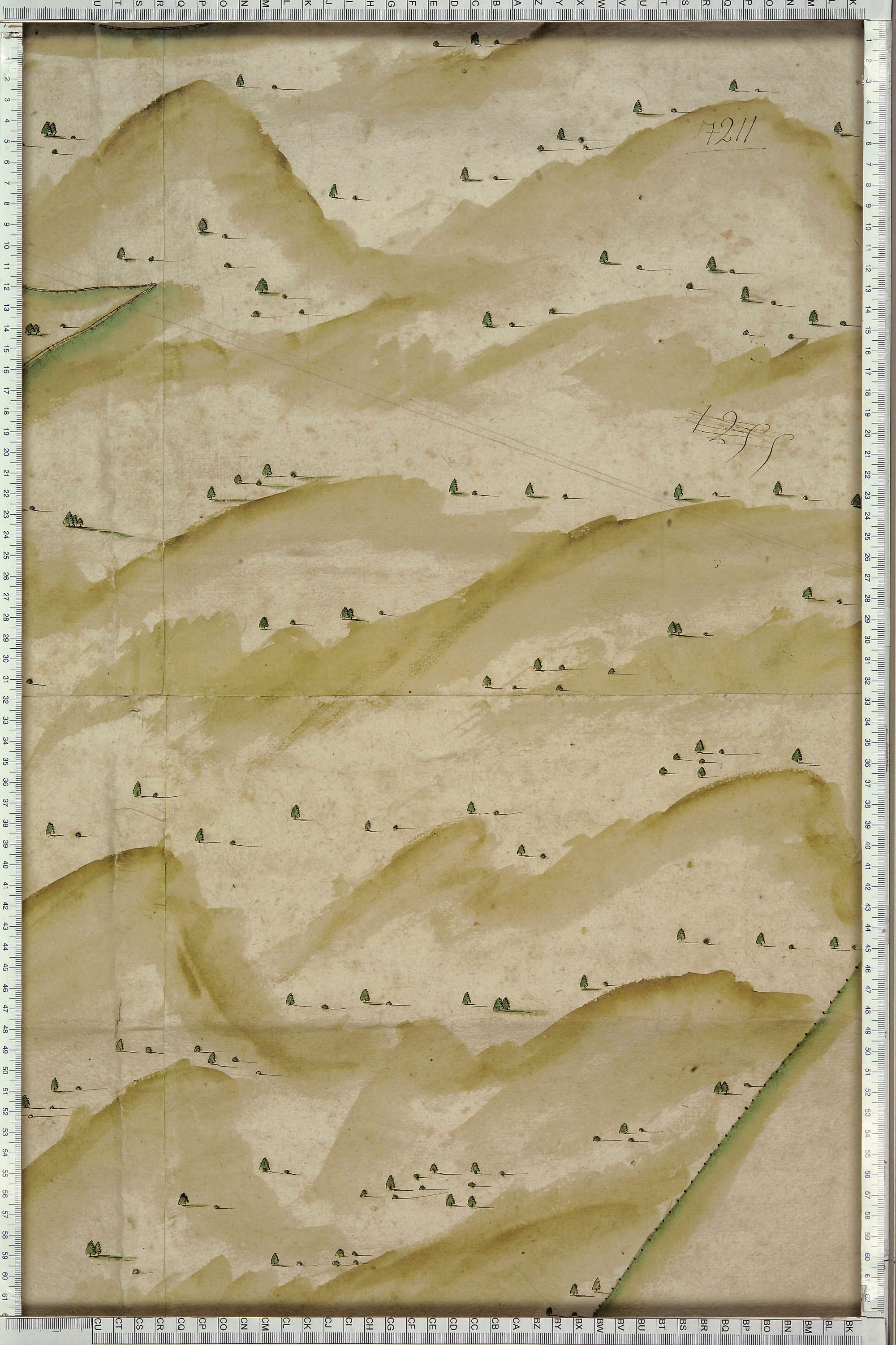 Saint-Michel-de-Maurienne - Copie de la mappe originale (plan cadastral) de la commune du Thyl. Signée Cocelli, directeur de la péréquation.