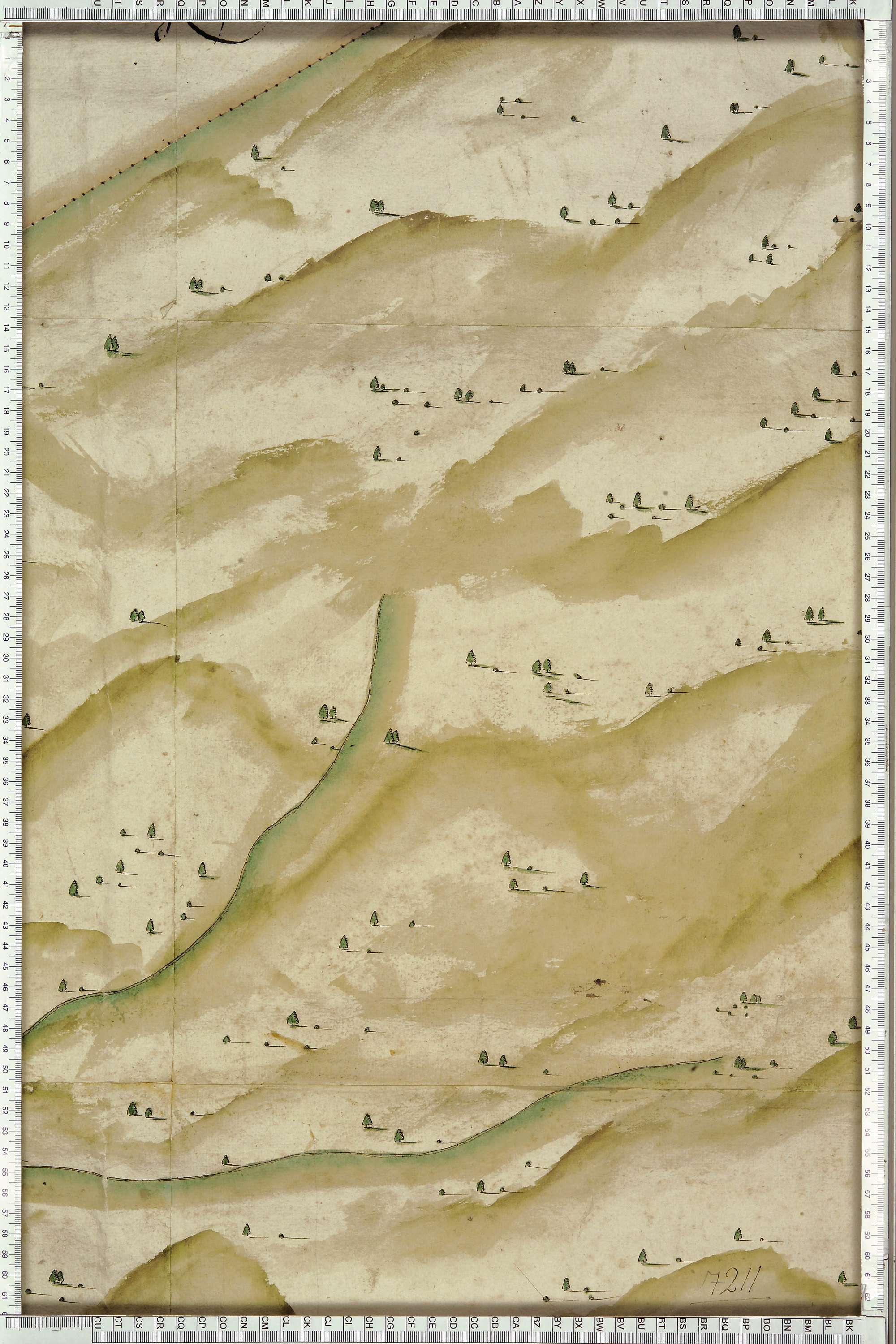Saint-Michel-de-Maurienne - Copie de la mappe originale (plan cadastral) de la commune du Thyl. Signée Cocelli, directeur de la péréquation.