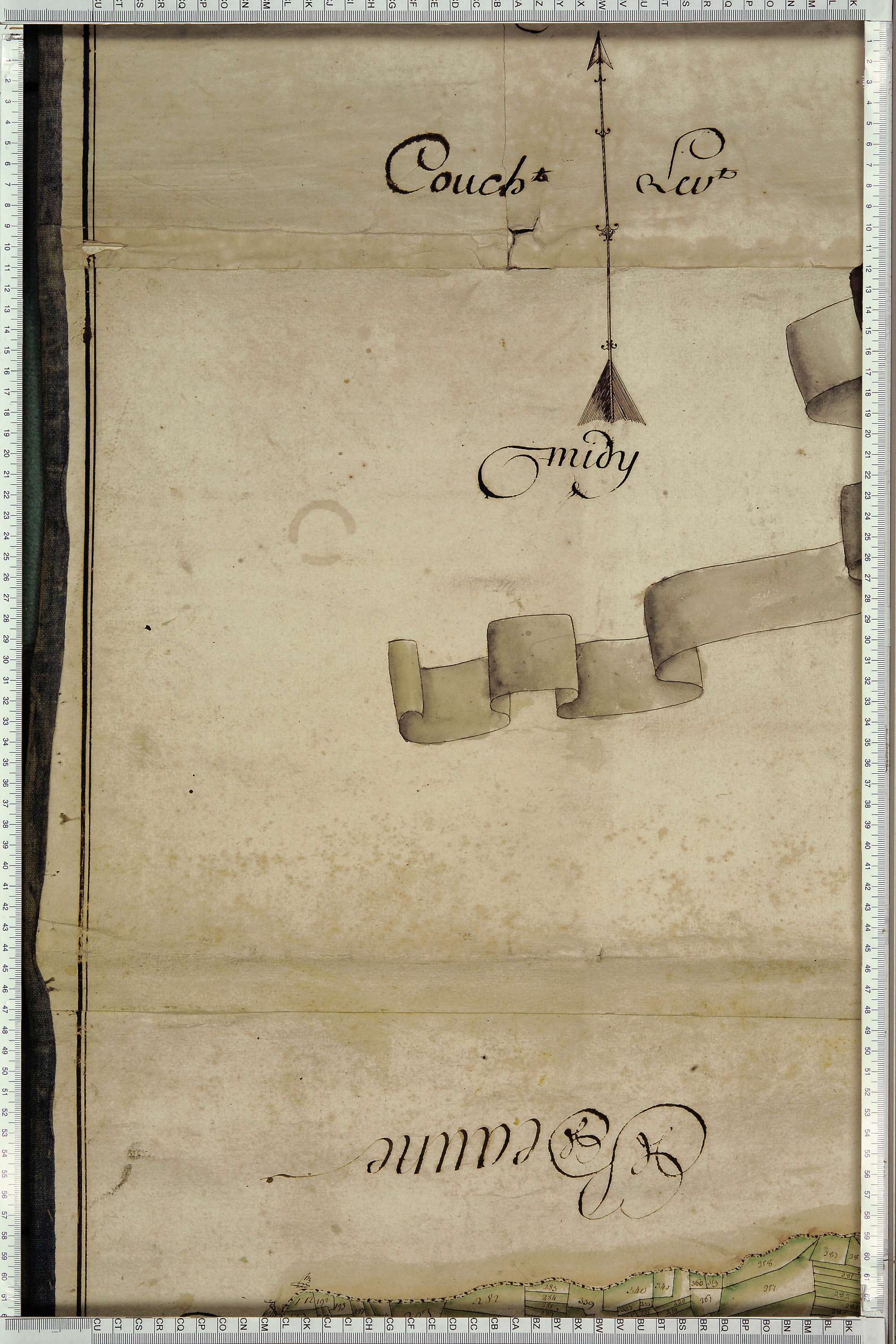 Saint-Michel-de-Maurienne - Copie de la mappe originale (plan cadastral) de la commune du Thyl. Signée Cocelli, directeur de la péréquation.