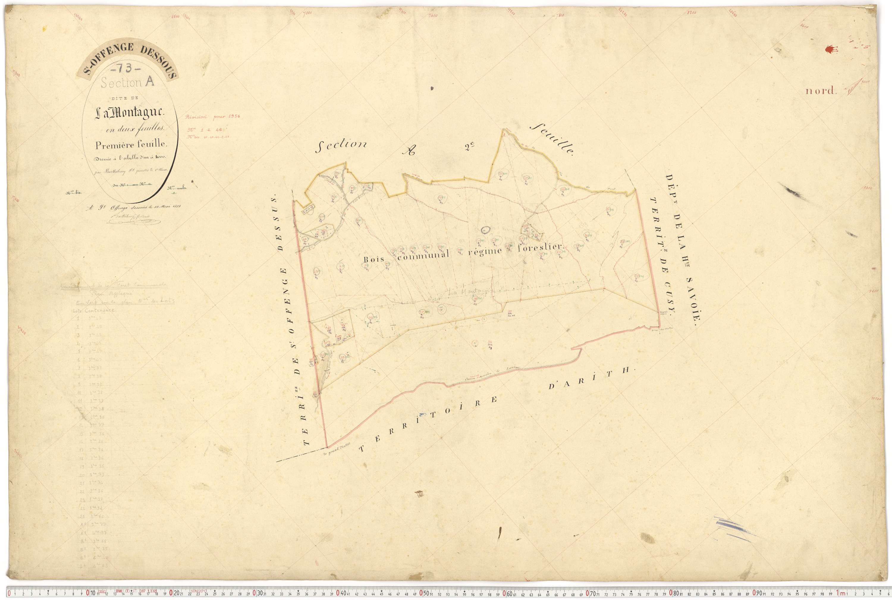 Saint-Offenge-Dessous - Cadastre français (1880).