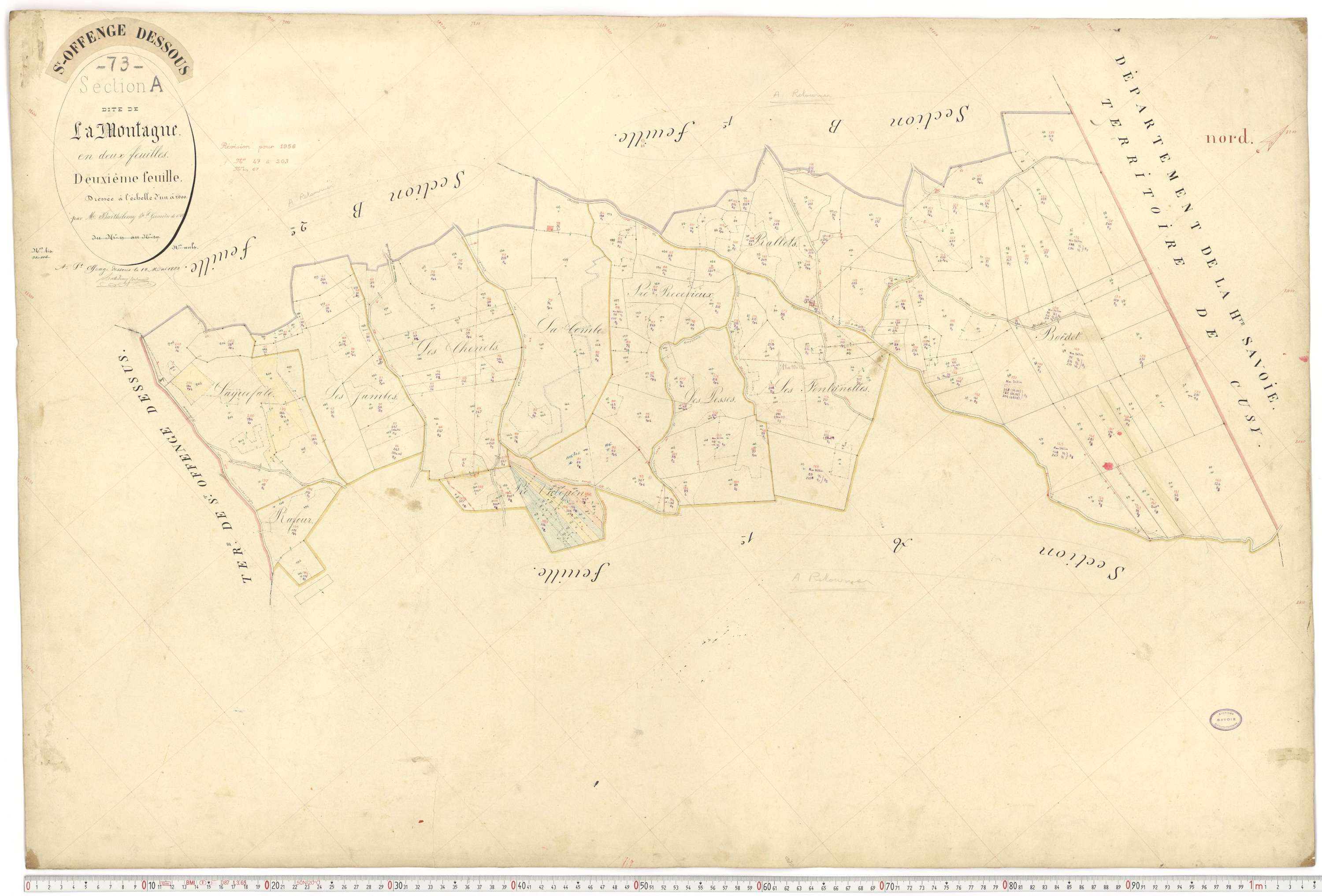Saint-Offenge-Dessous - Cadastre français (1880).