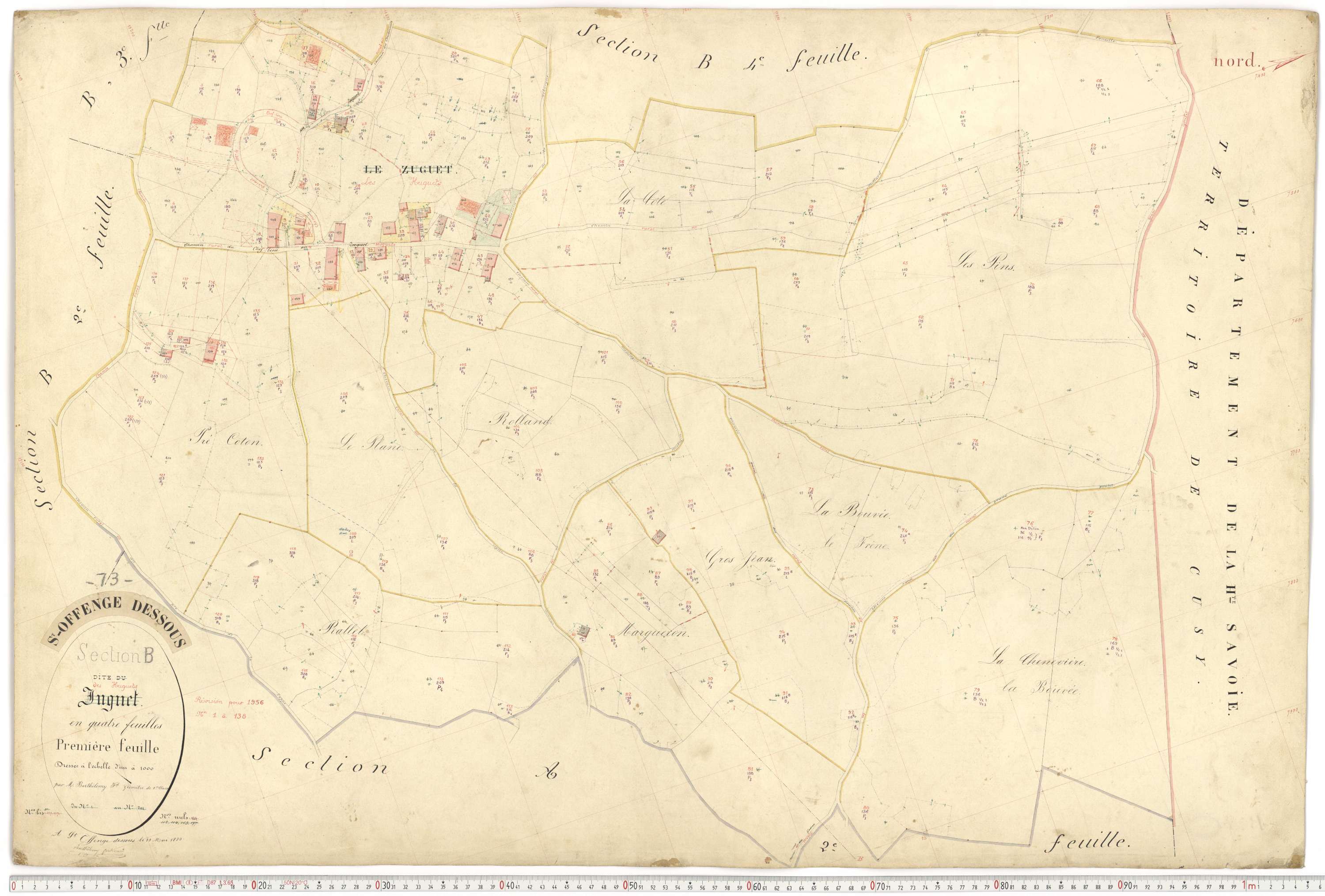 Saint-Offenge-Dessous - Cadastre français (1880).