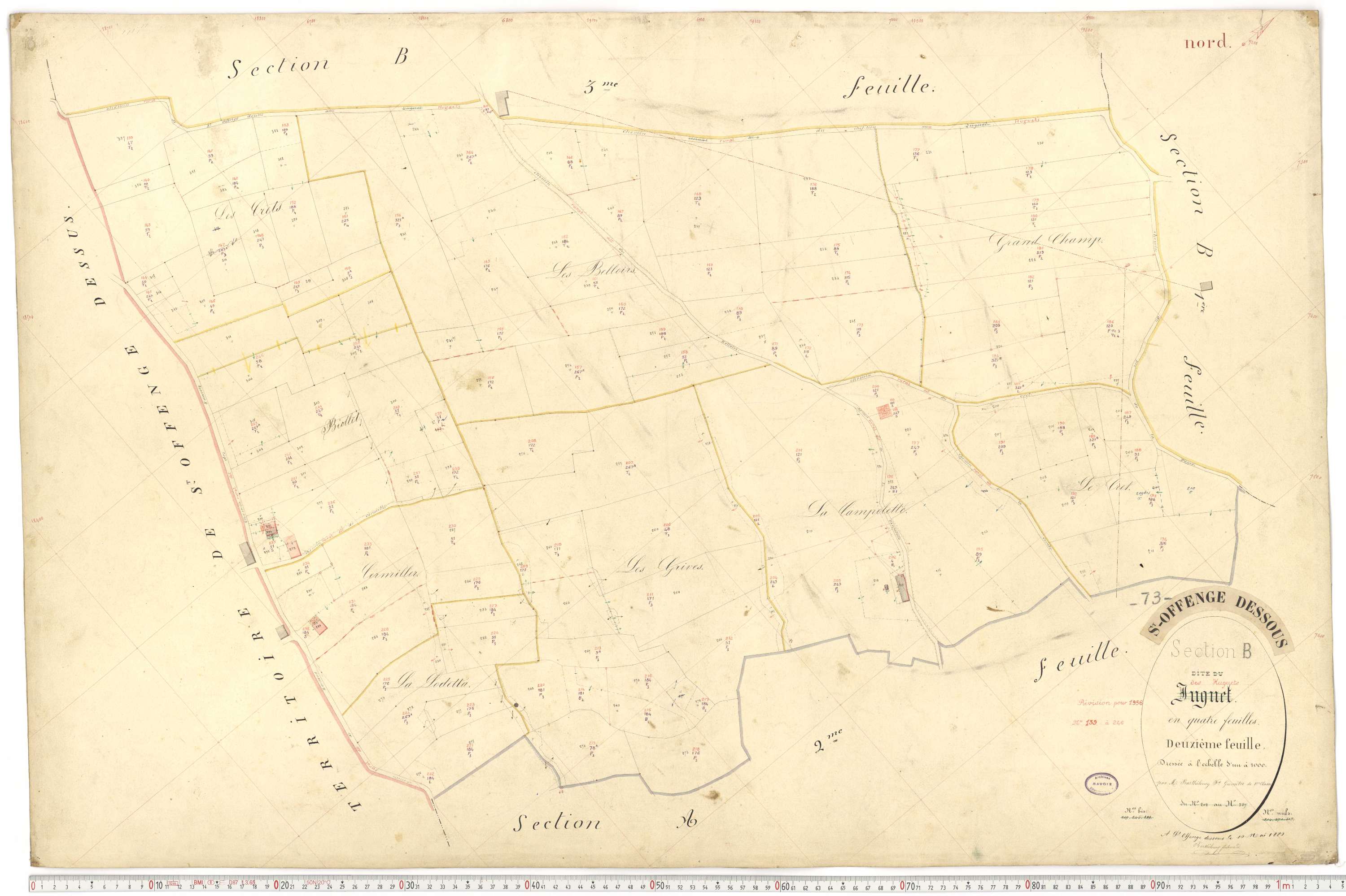 Saint-Offenge-Dessous - Cadastre français (1880).