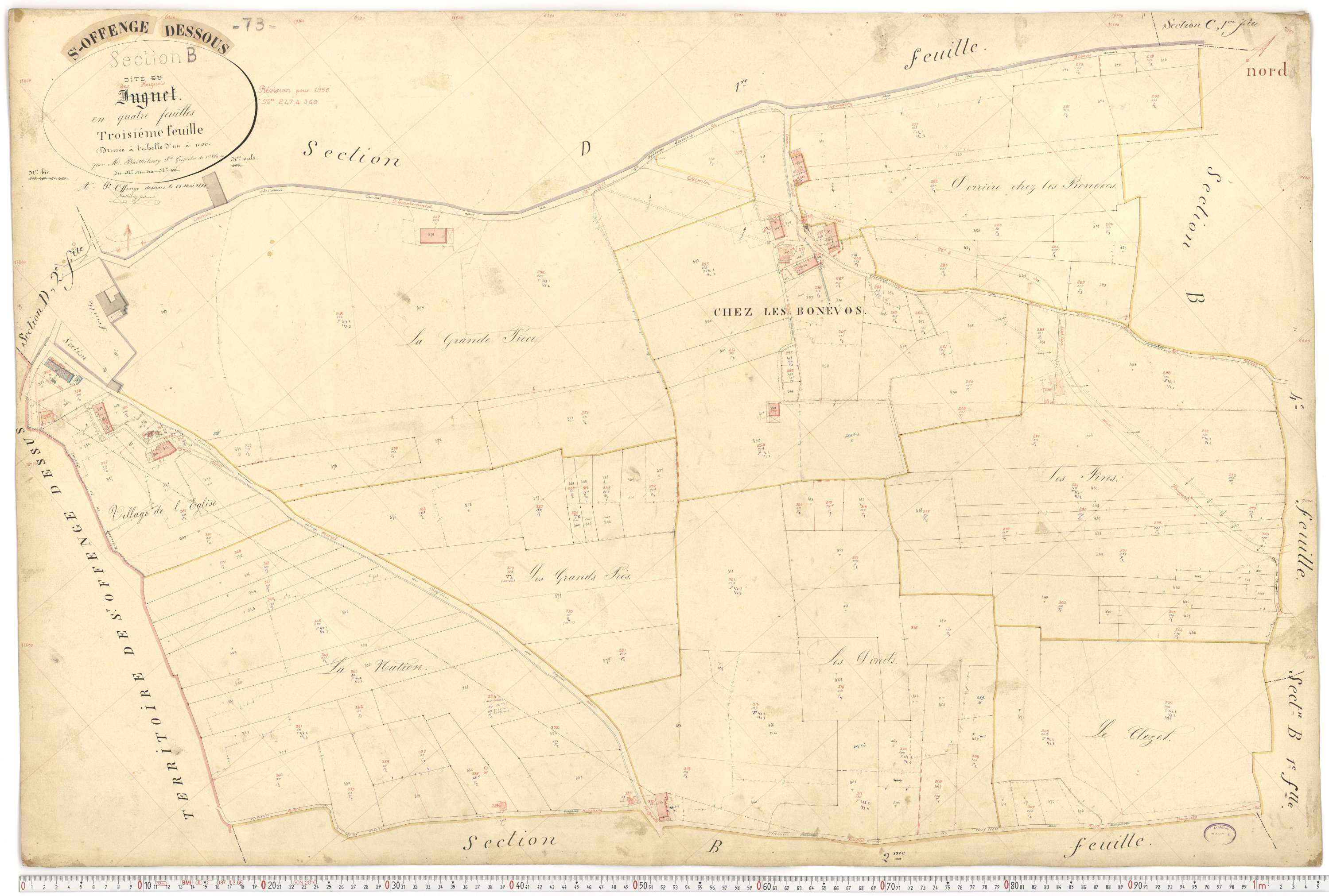 Saint-Offenge-Dessous - Cadastre français (1880).