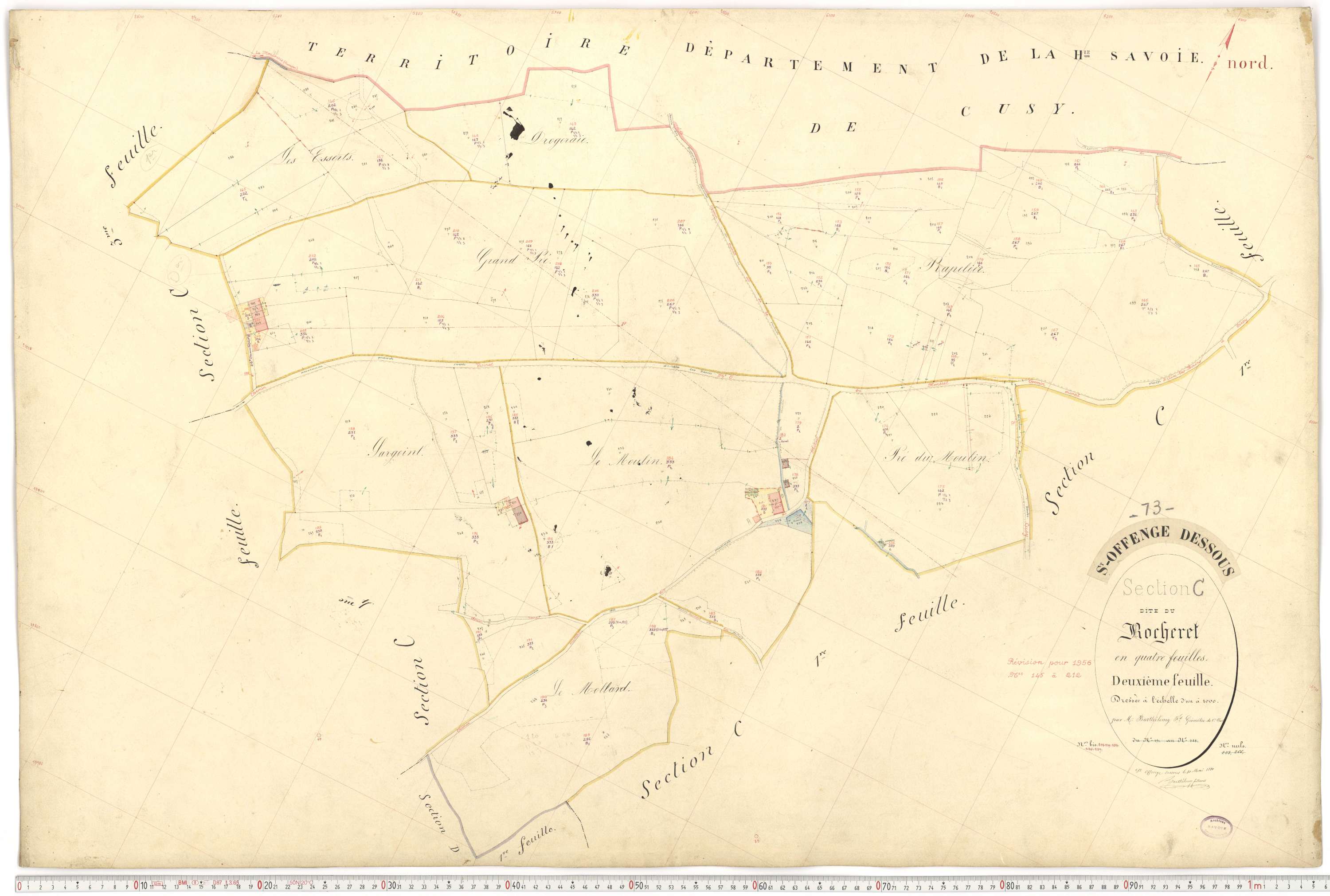 Saint-Offenge-Dessous - Cadastre français (1880).