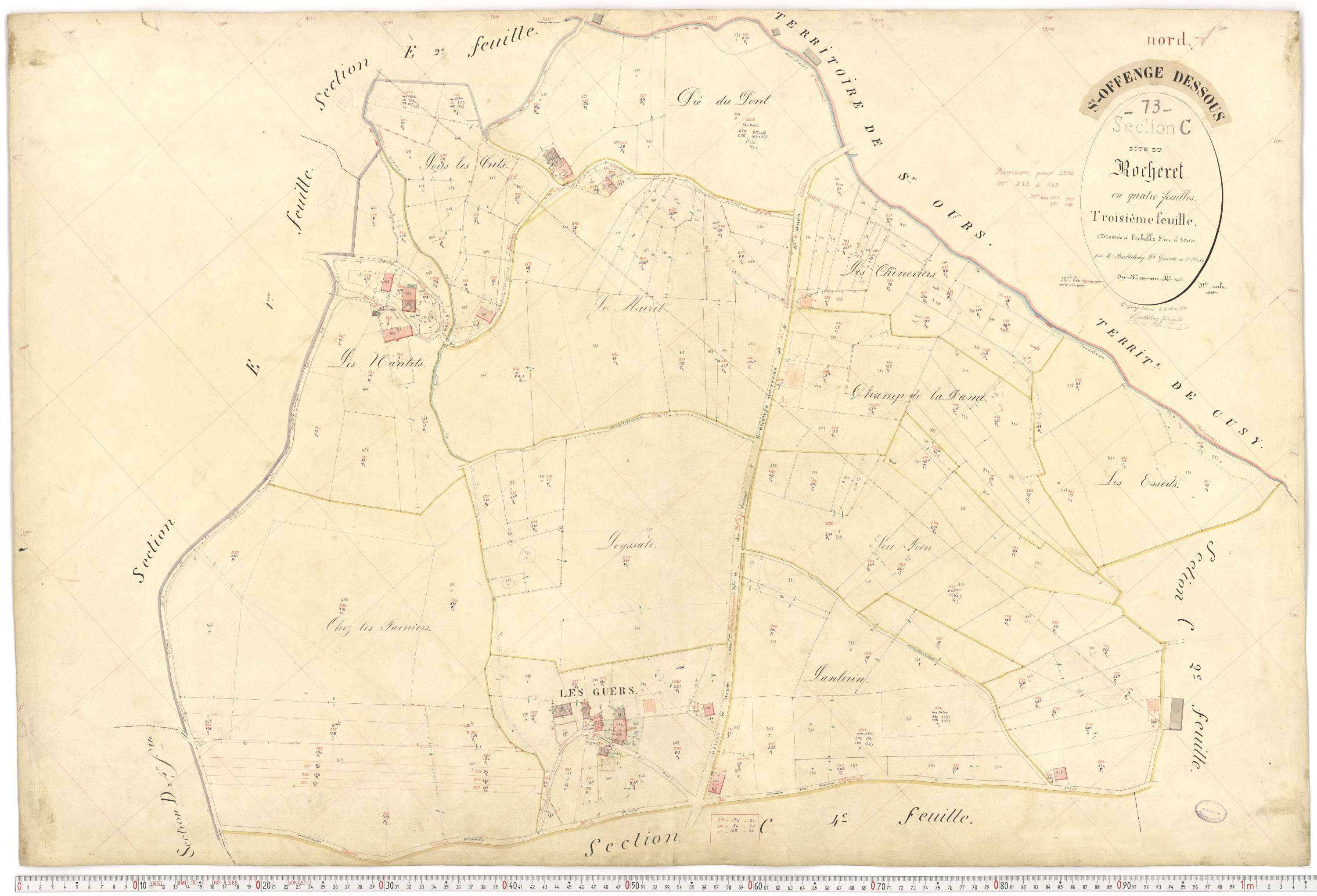 Saint-Offenge-Dessous - Cadastre français (1880).