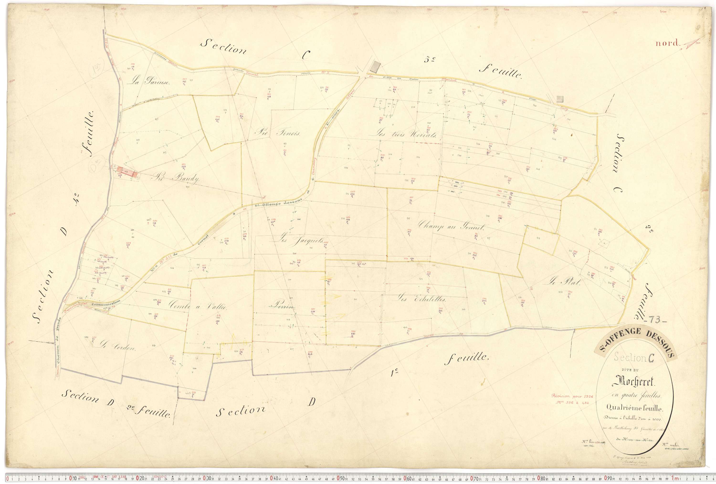 Saint-Offenge-Dessous - Cadastre français (1880).
