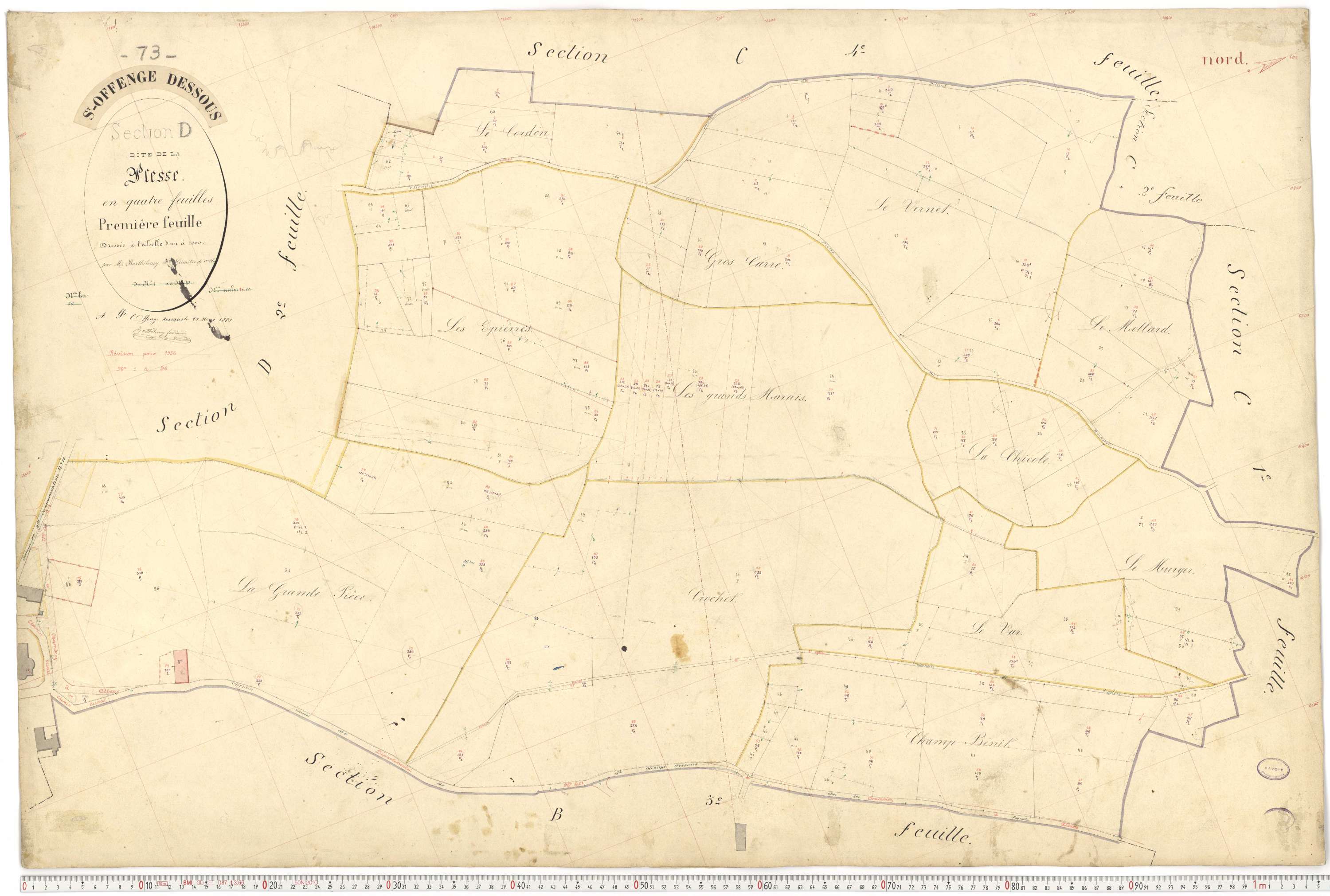 Saint-Offenge-Dessous - Cadastre français (1880).