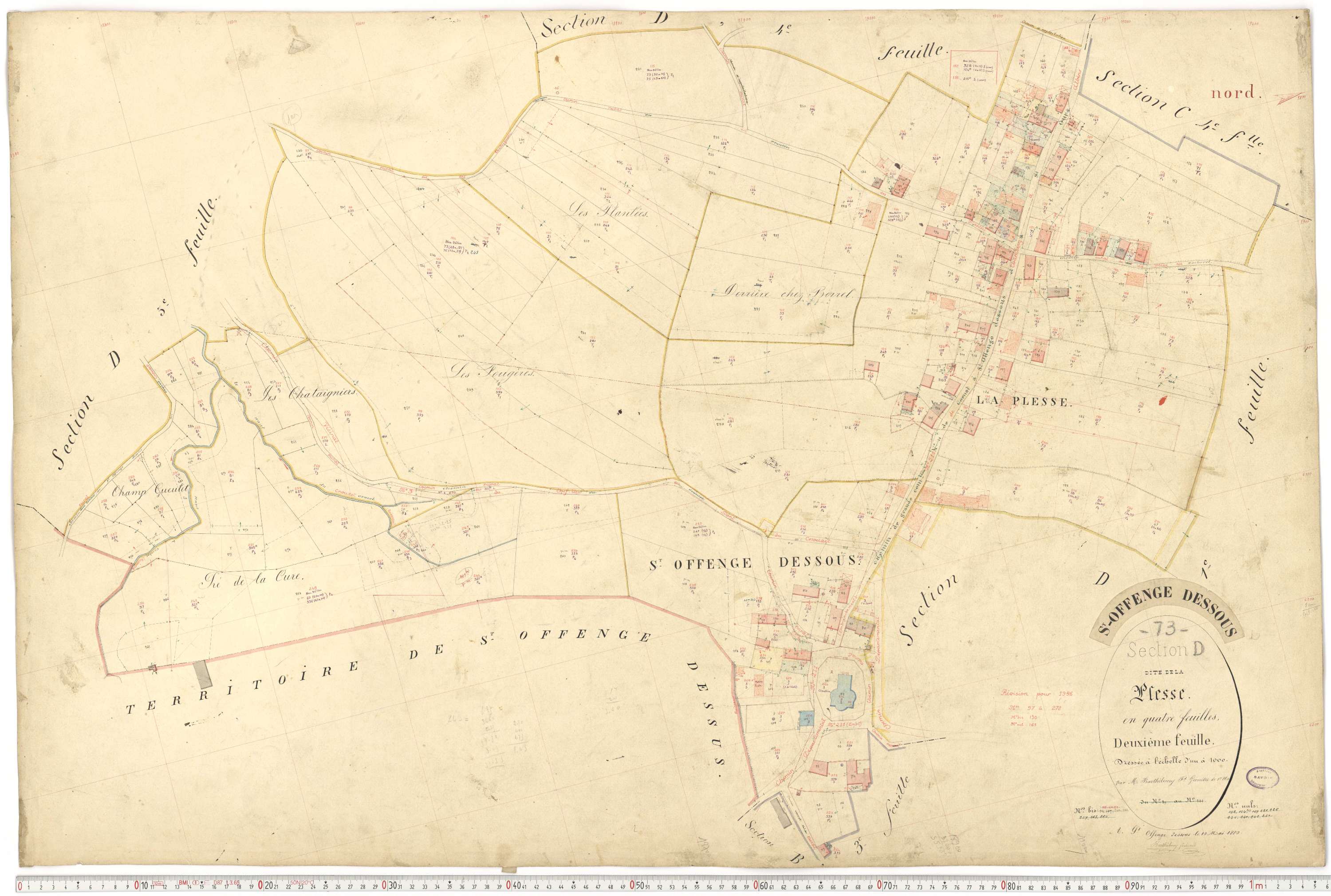 Saint-Offenge-Dessous - Cadastre français (1880).