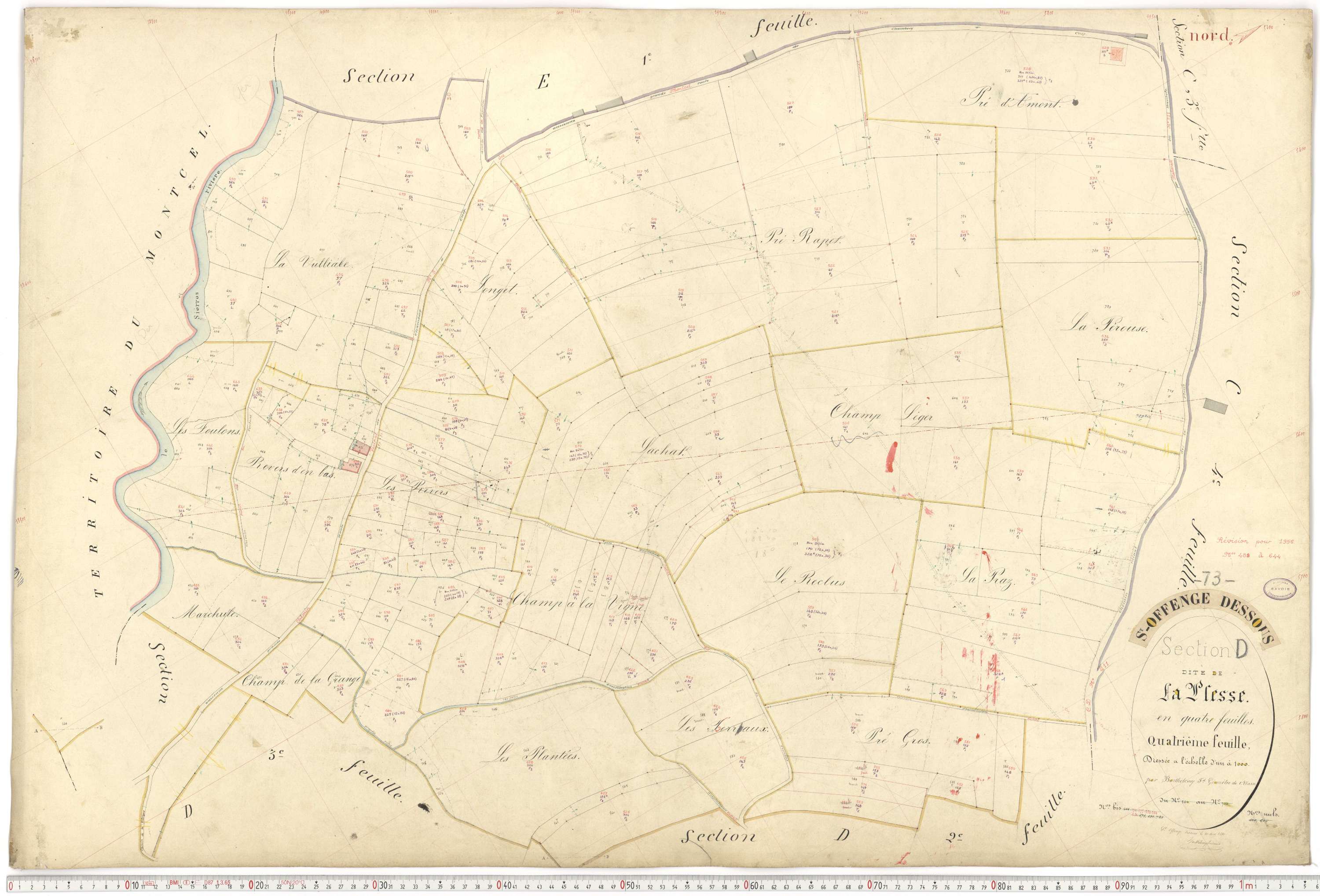 Saint-Offenge-Dessous - Cadastre français (1880).