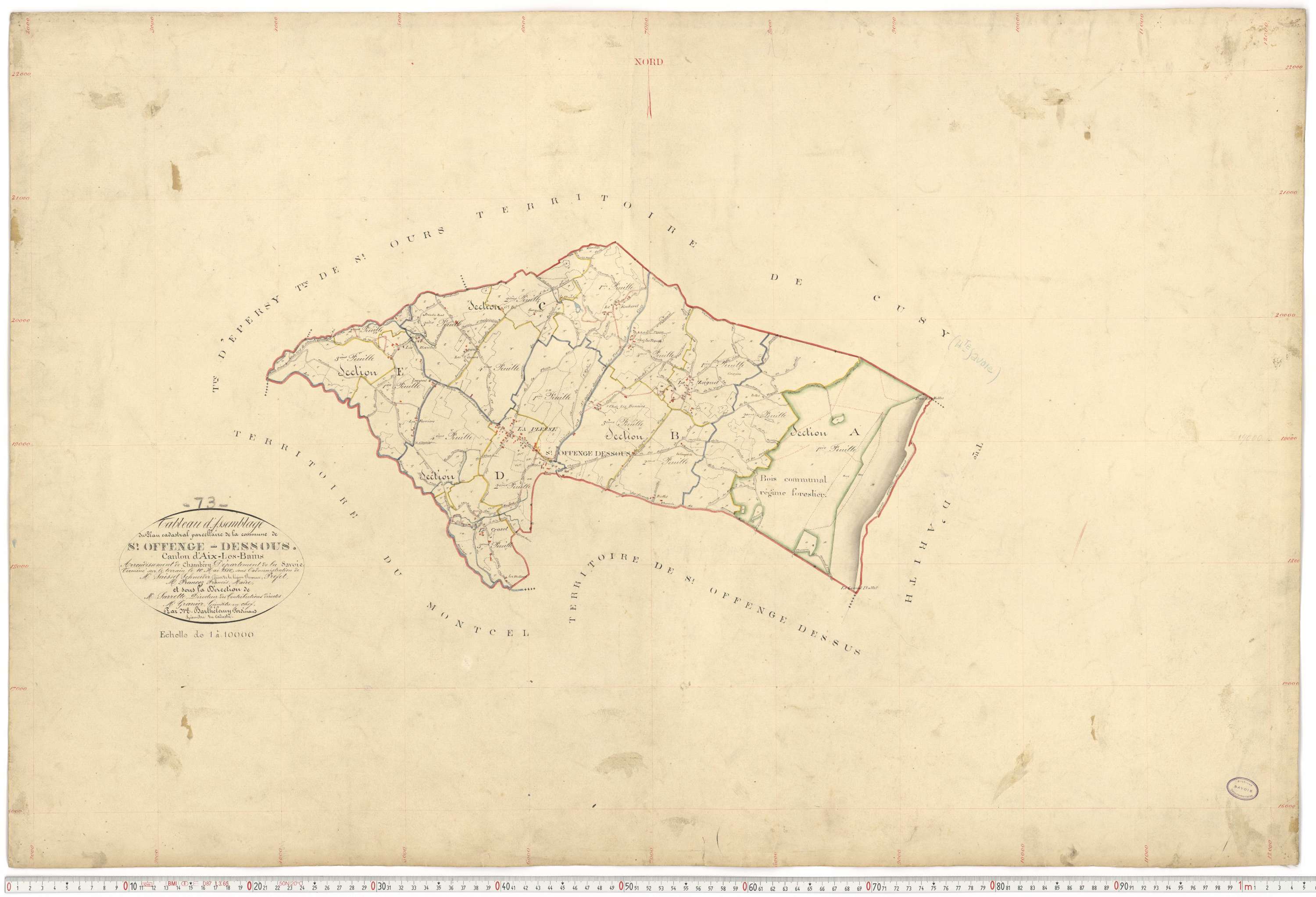 Saint-Offenge-Dessous - Cadastre français (1880).