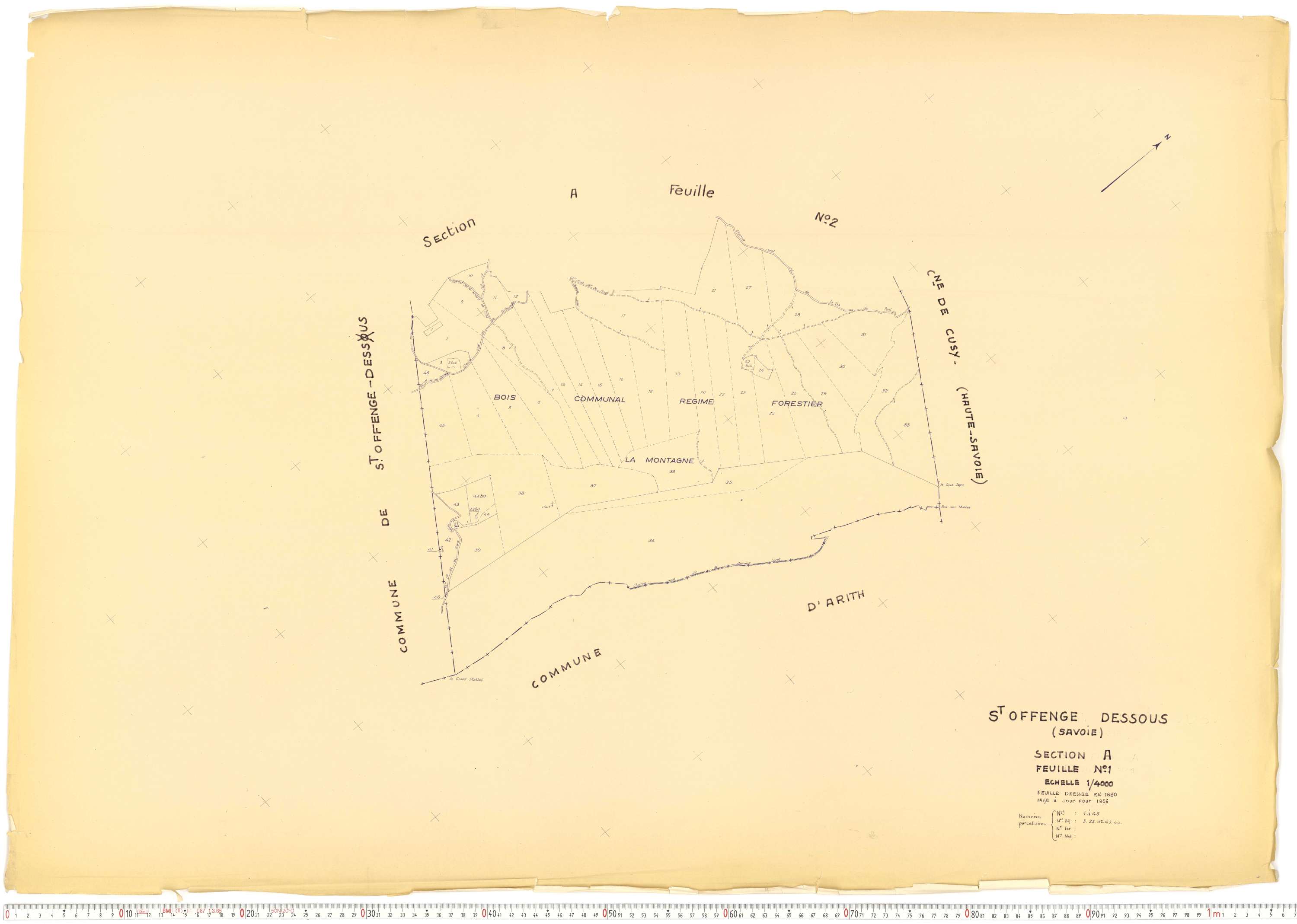 Saint-Offenge-Dessous - Cadastre rénové, version de travail (1956).