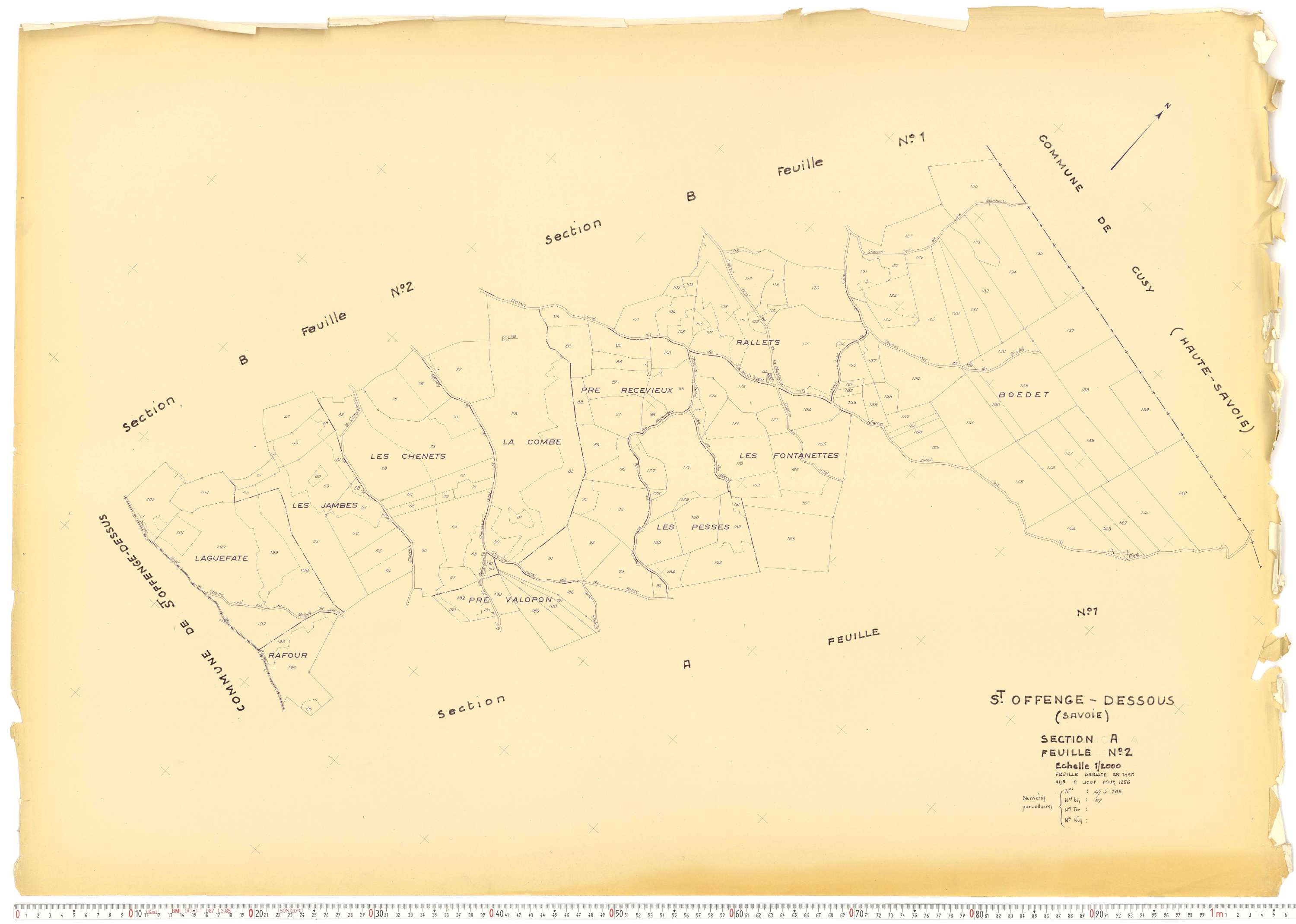 Saint-Offenge-Dessous - Cadastre rénové, version de travail (1956).