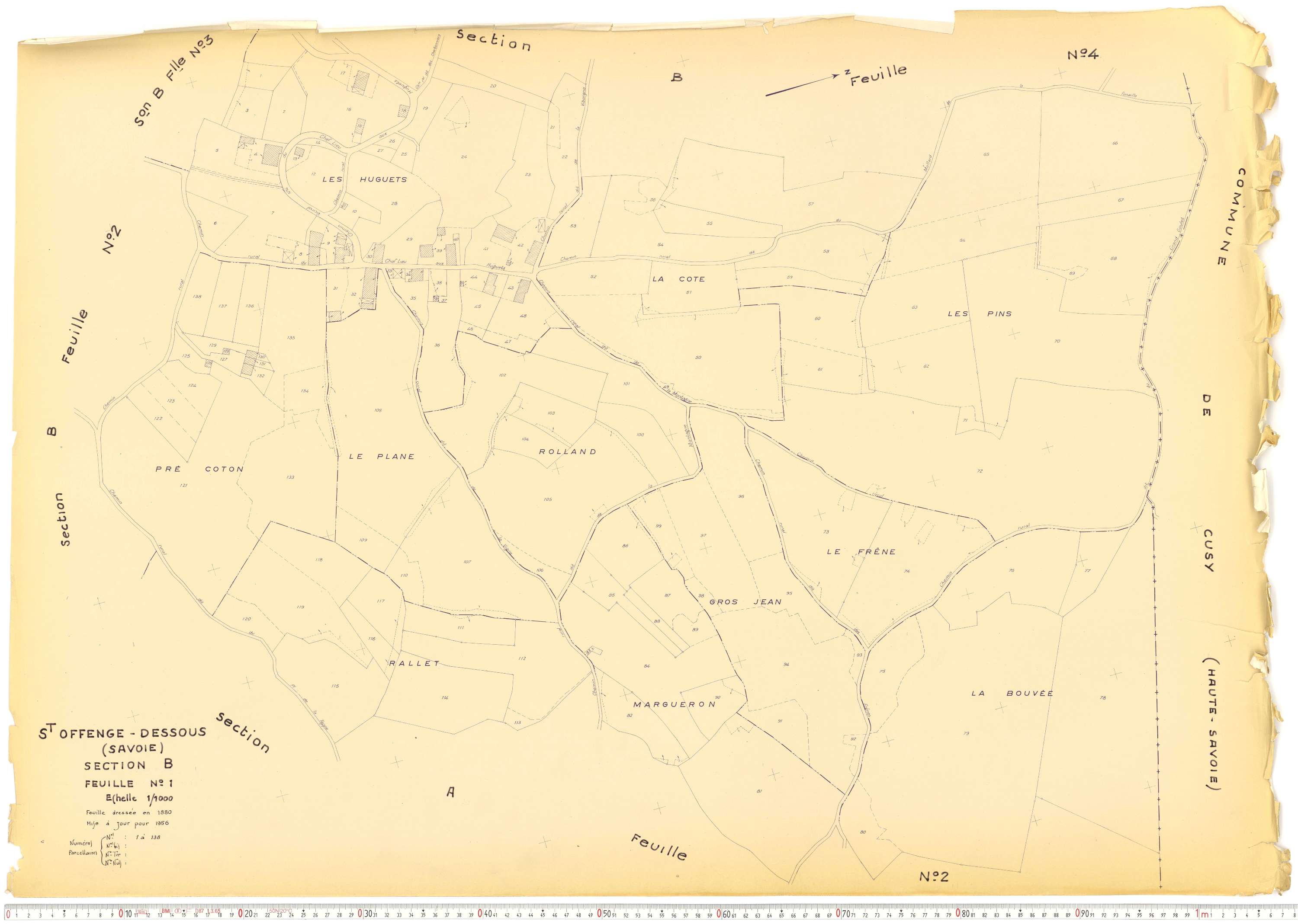 Saint-Offenge-Dessous - Cadastre rénové, version de travail (1956).