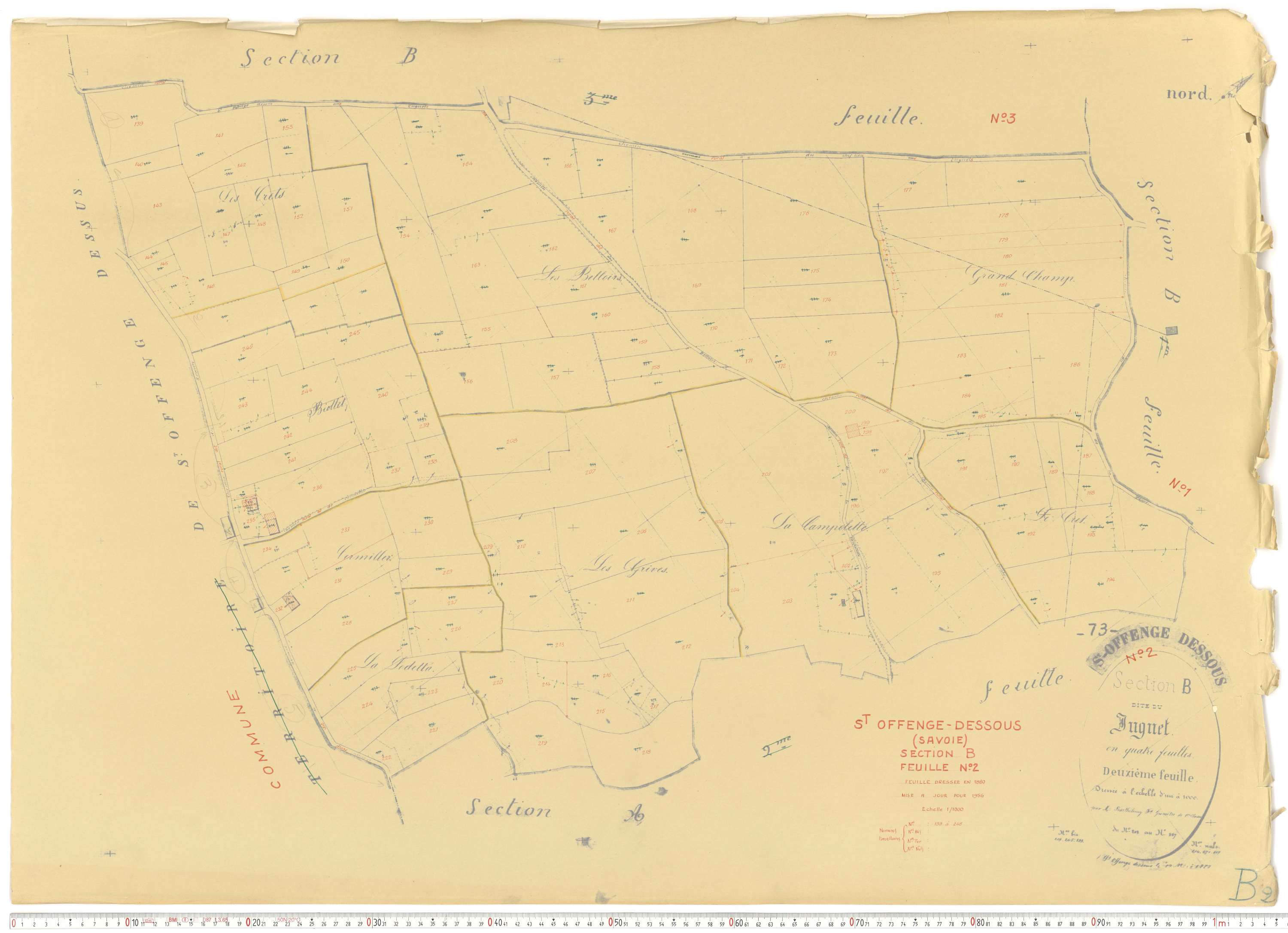 Saint-Offenge-Dessous - Cadastre rénové, version de travail (1956).