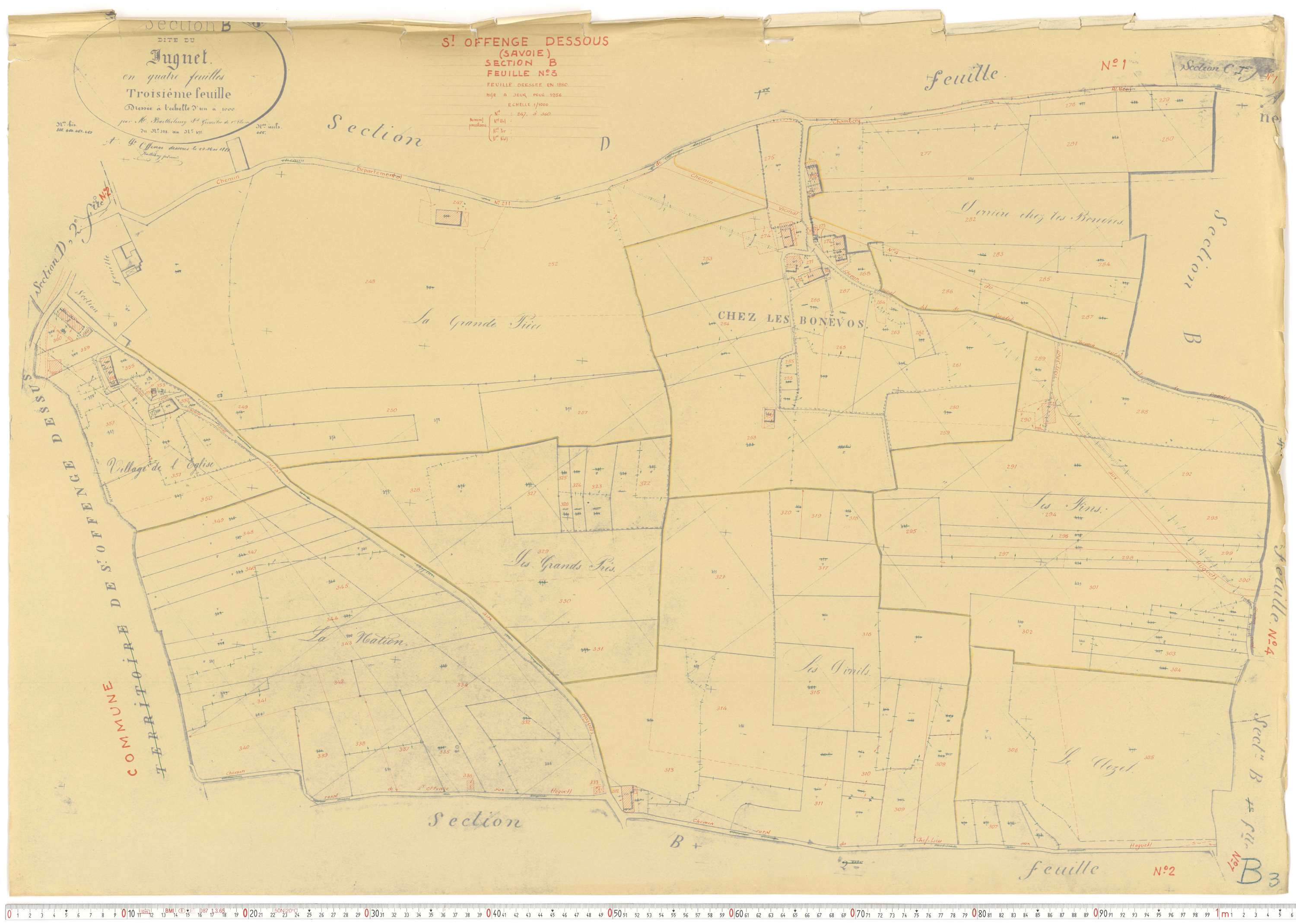Saint-Offenge-Dessous - Cadastre rénové, version de travail (1956).