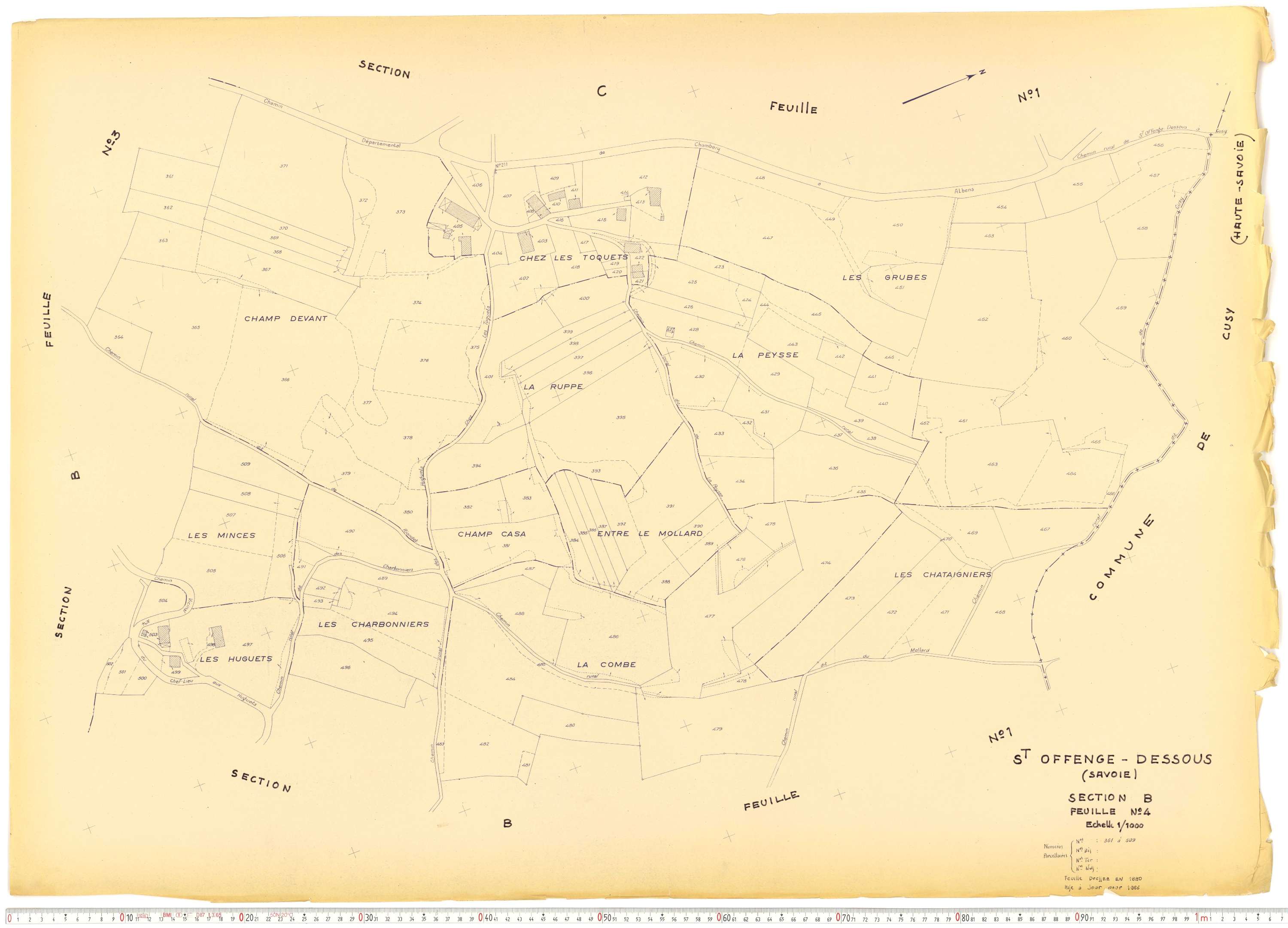 Saint-Offenge-Dessous - Cadastre rénové, version de travail (1956).