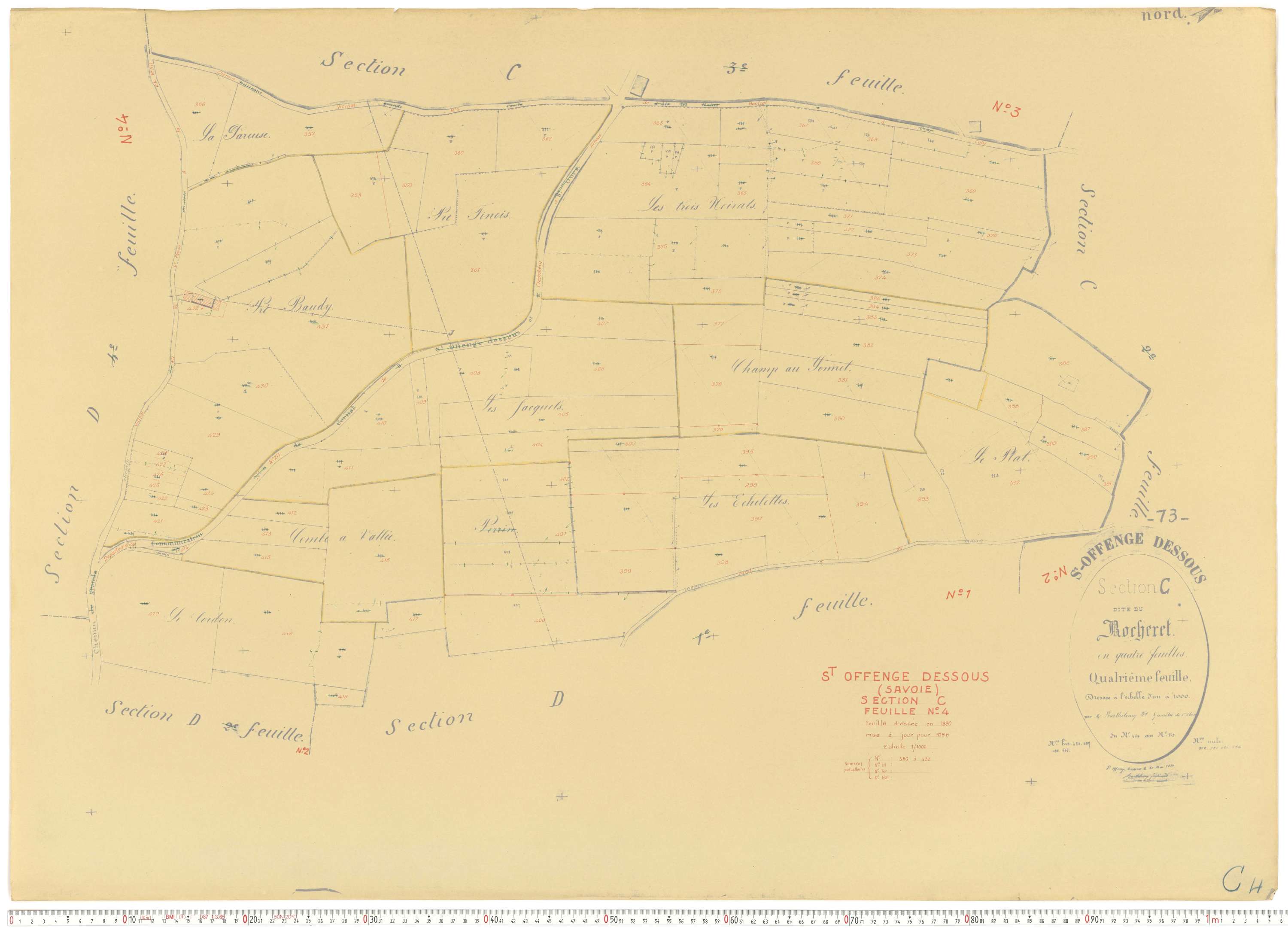 Saint-Offenge-Dessous - Cadastre rénové, version de travail (1956).