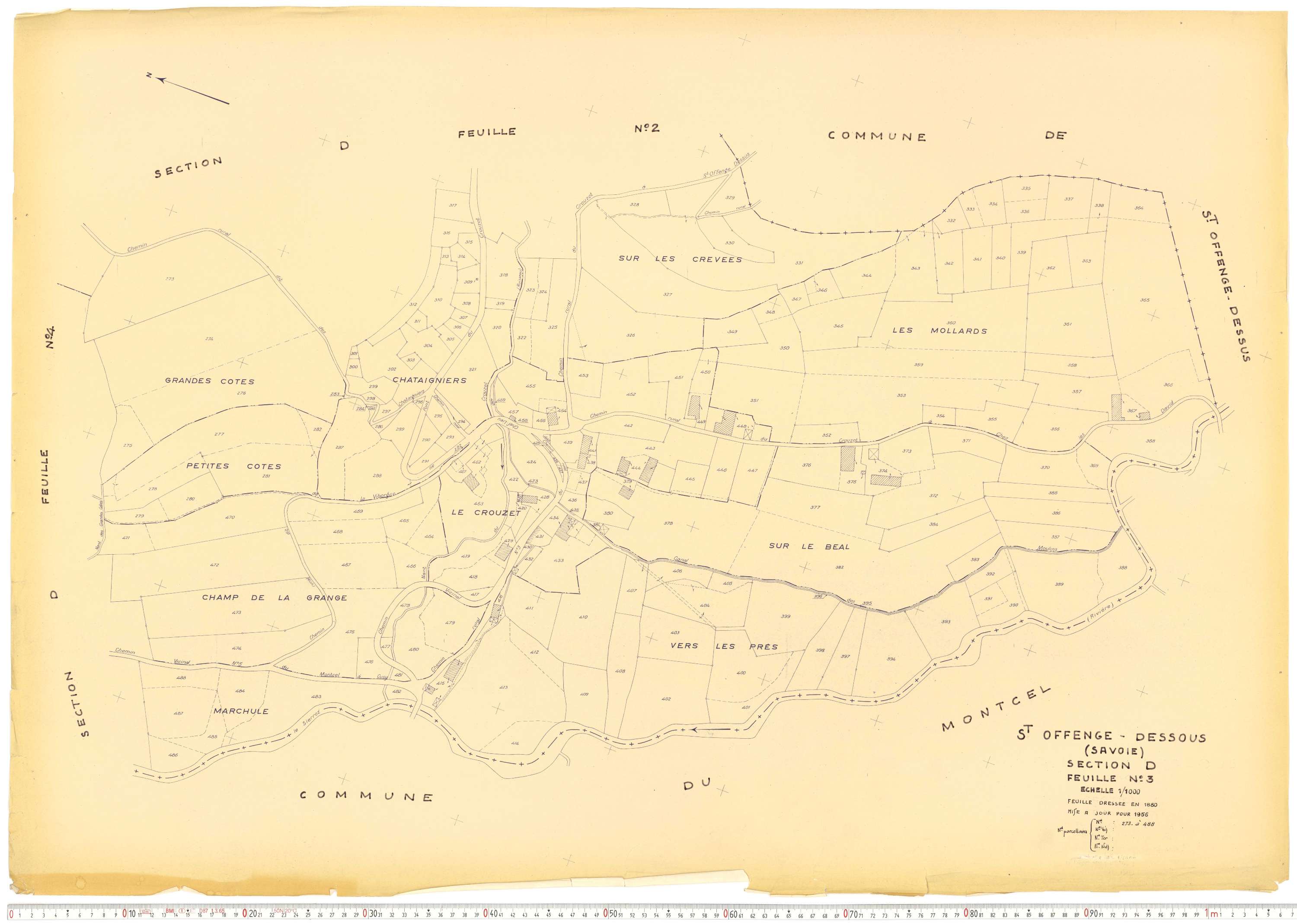 Saint-Offenge-Dessous - Cadastre rénové, version de travail (1956).