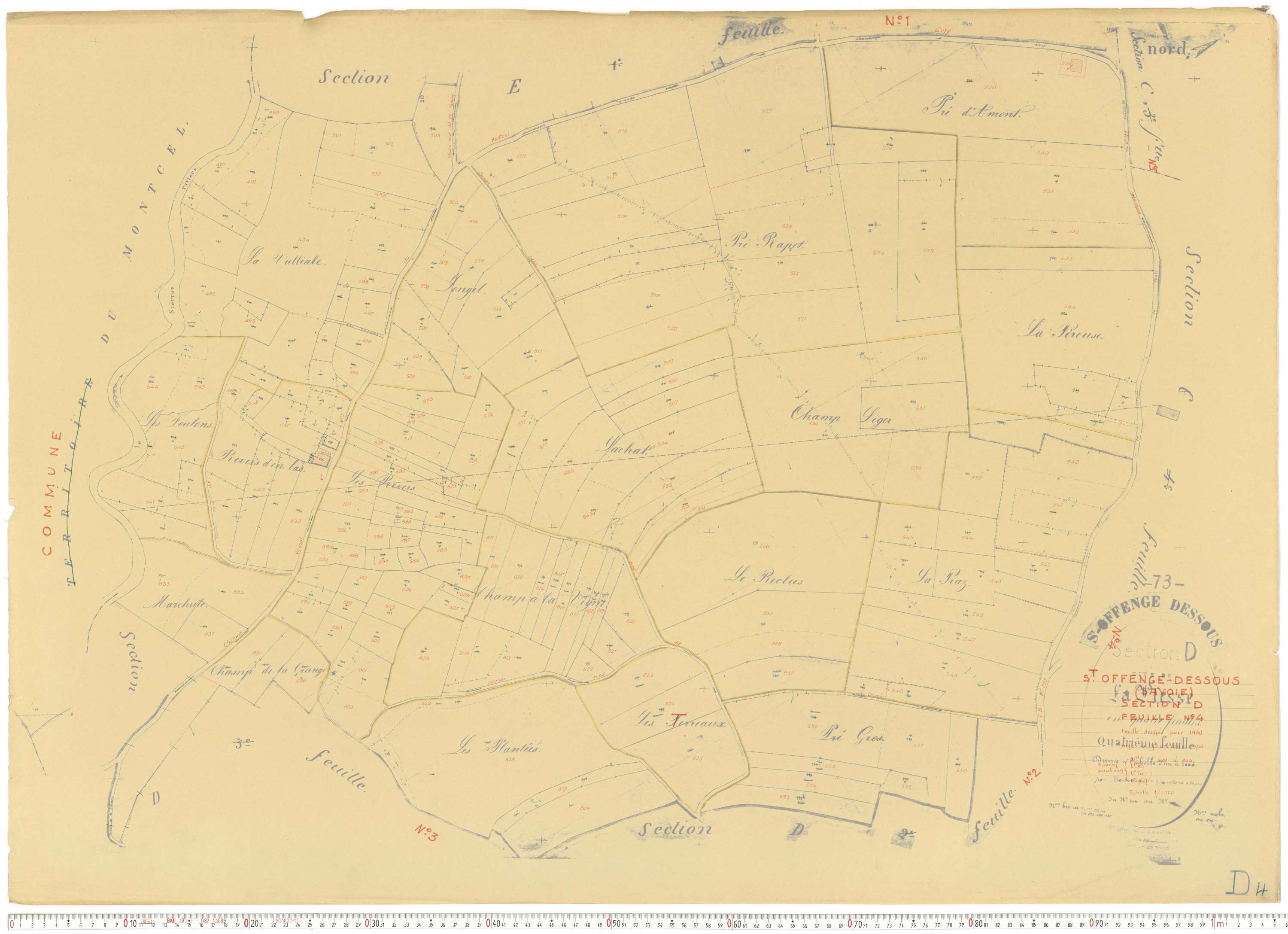 Saint-Offenge-Dessous - Cadastre rénové, version de travail (1956).