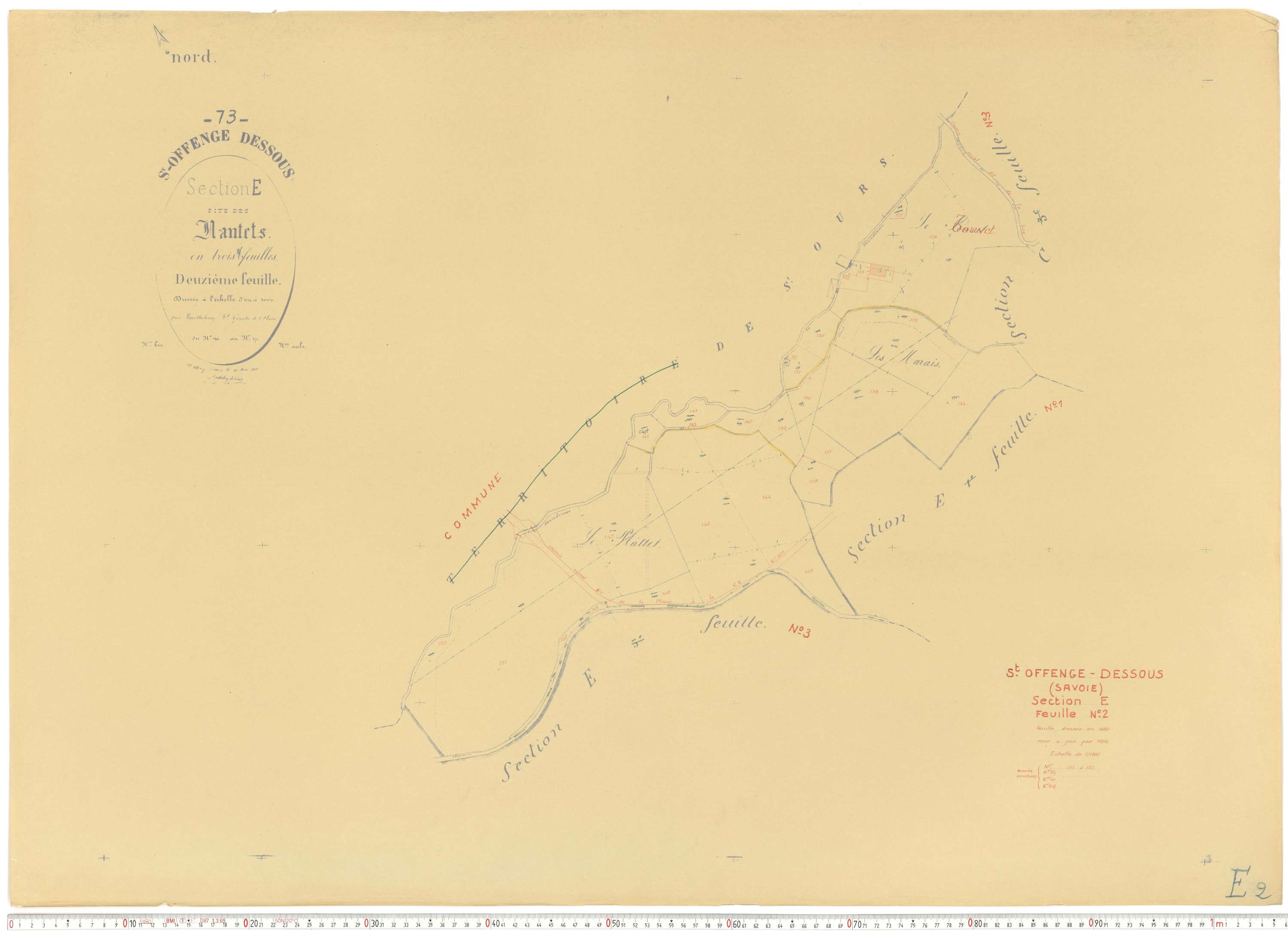Saint-Offenge-Dessous - Cadastre rénové, version de travail (1956).