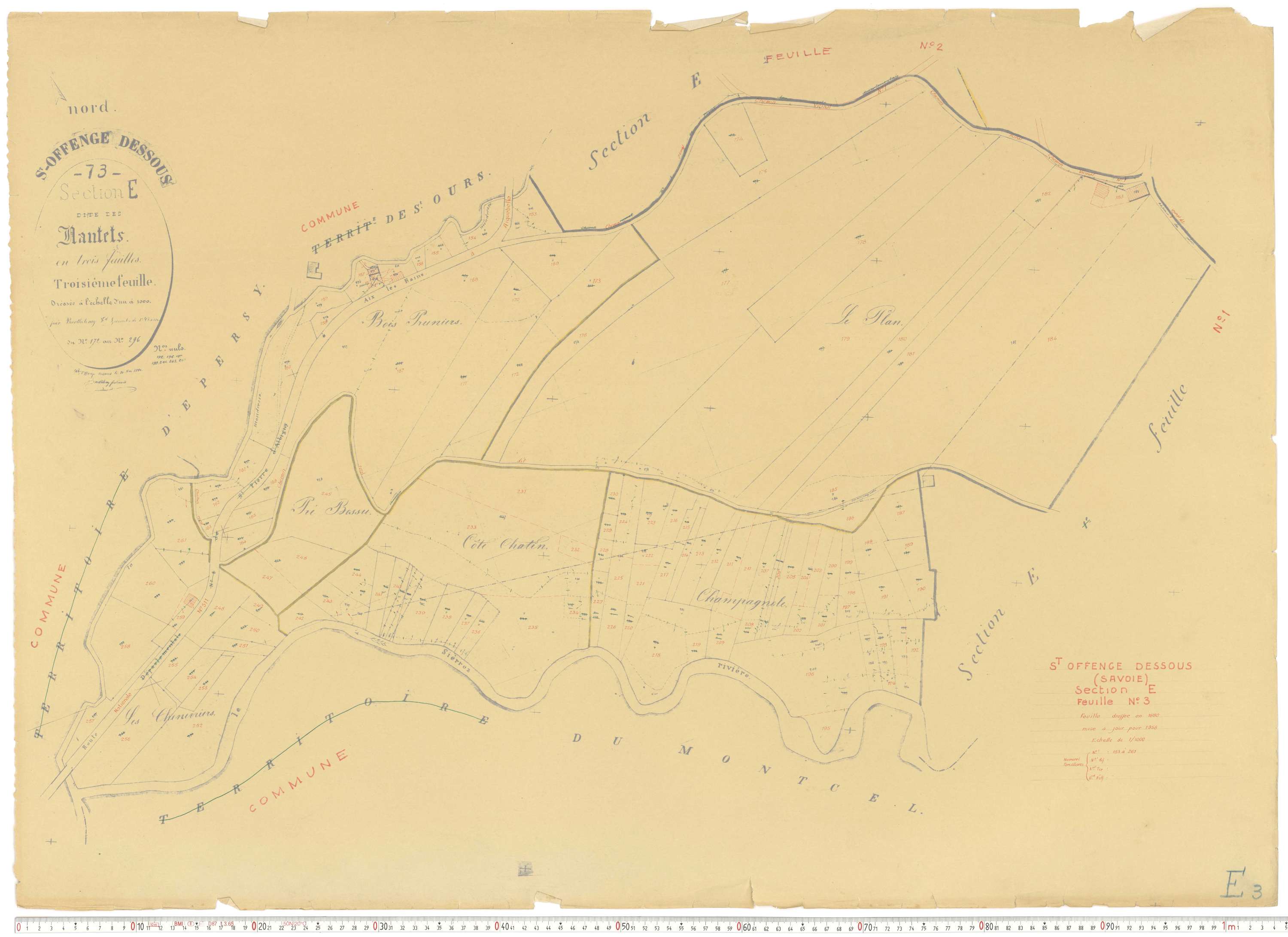 Saint-Offenge-Dessous - Cadastre rénové, version de travail (1956).