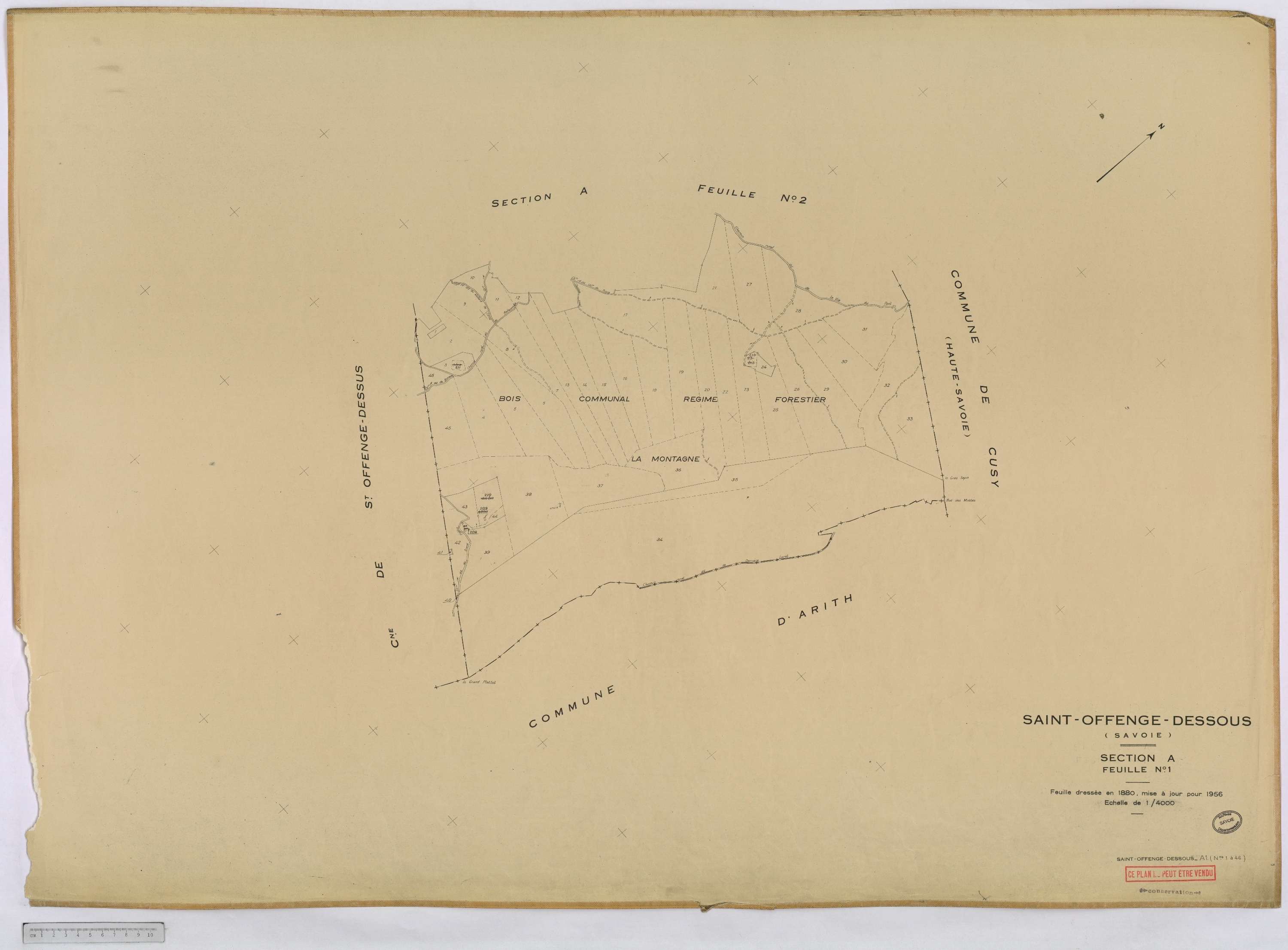 Saint-Offenge-Dessous - Cadastre rénové, version définitive (1956).