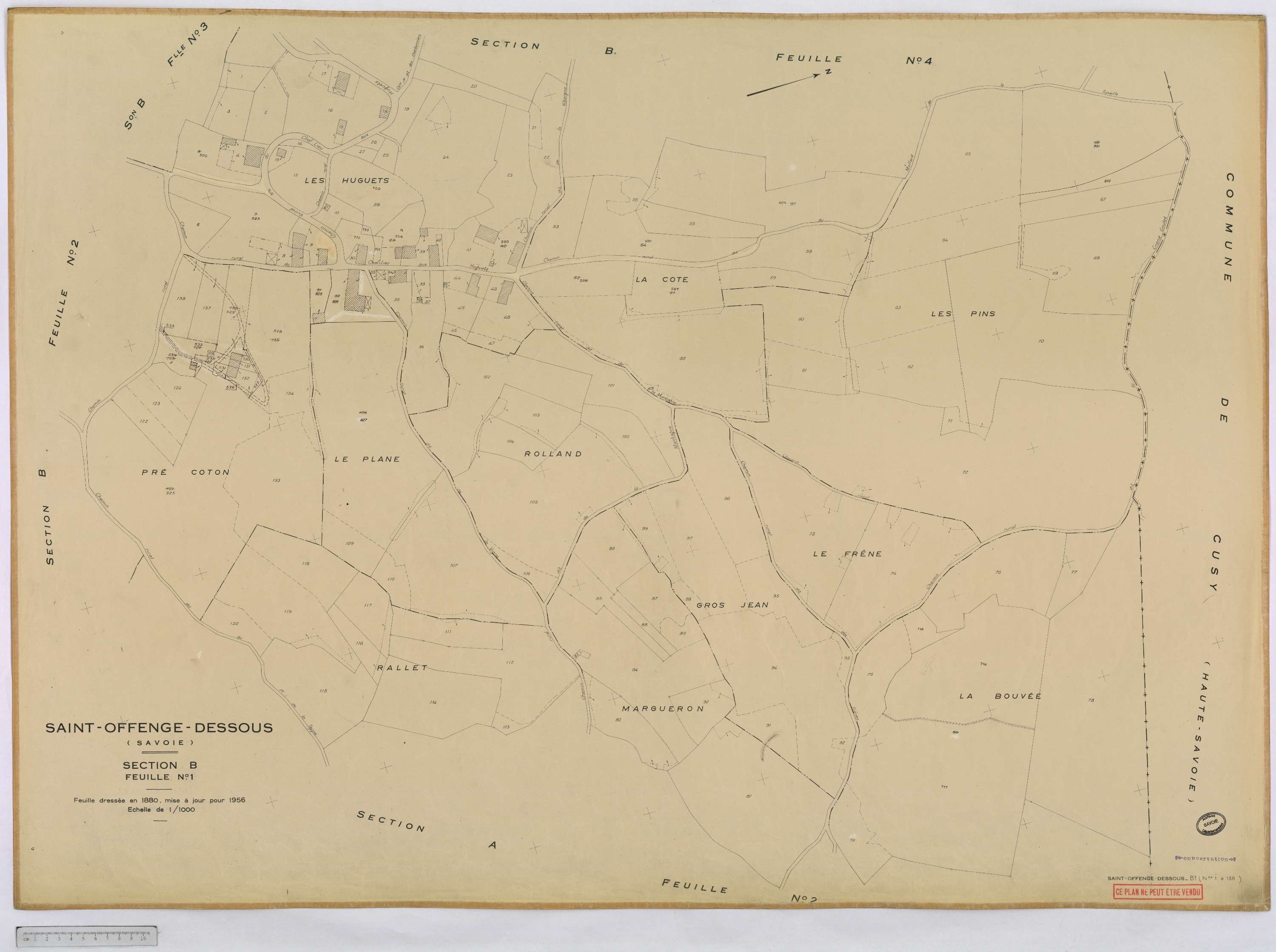Saint-Offenge-Dessous - Cadastre rénové, version définitive (1956).