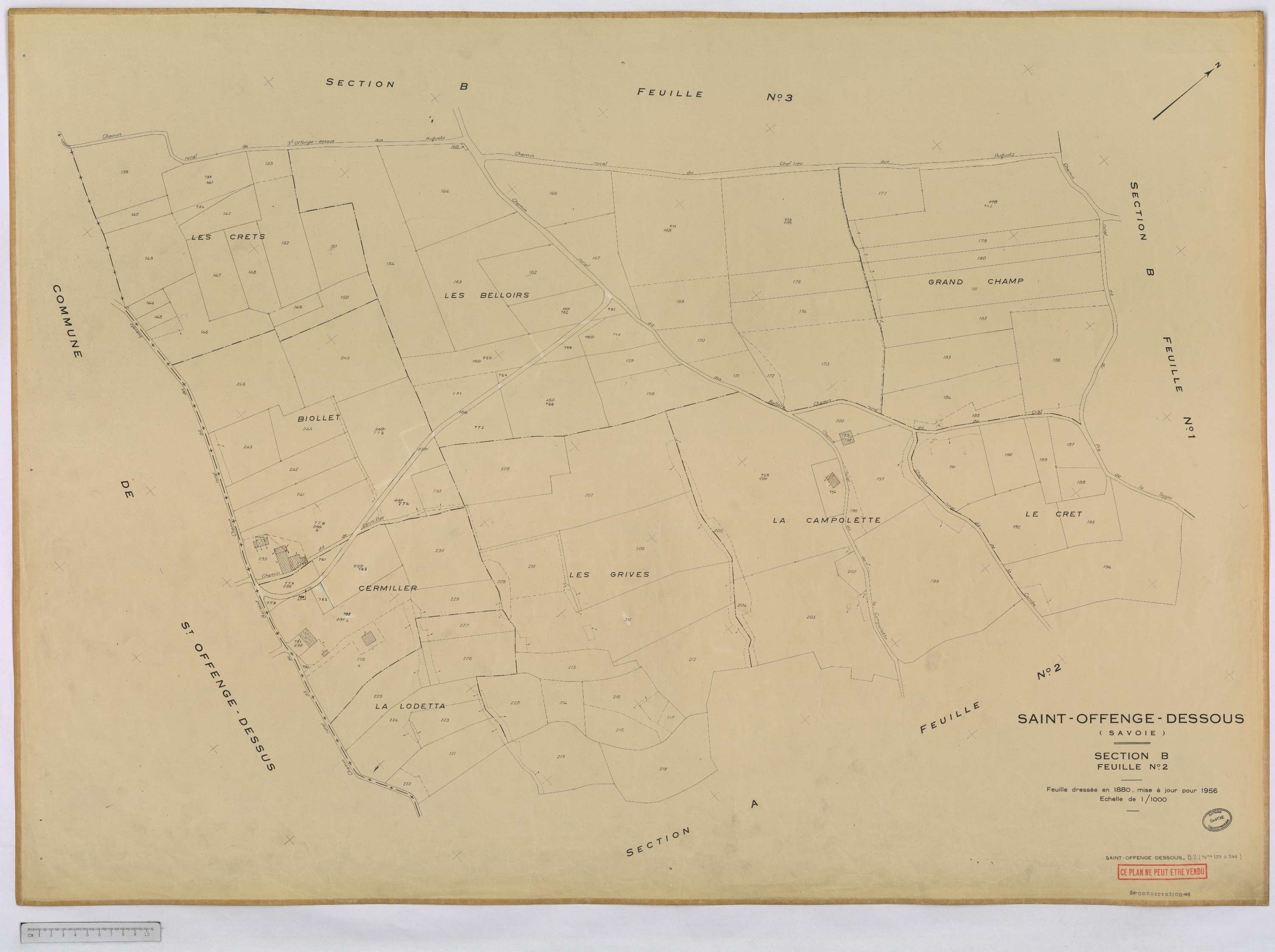 Saint-Offenge-Dessous - Cadastre rénové, version définitive (1956).