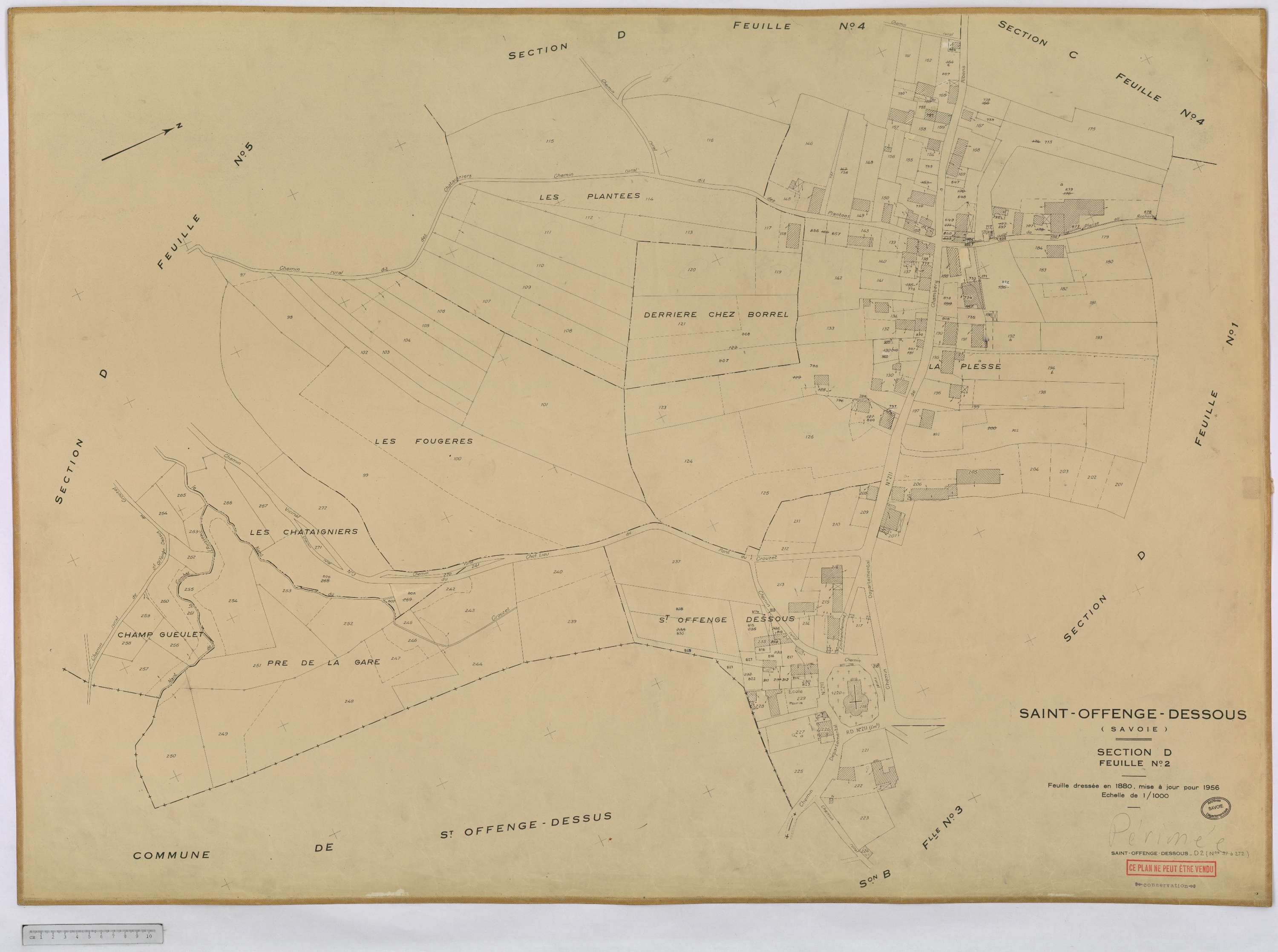 Saint-Offenge-Dessous - Cadastre rénové, version définitive (1956).
