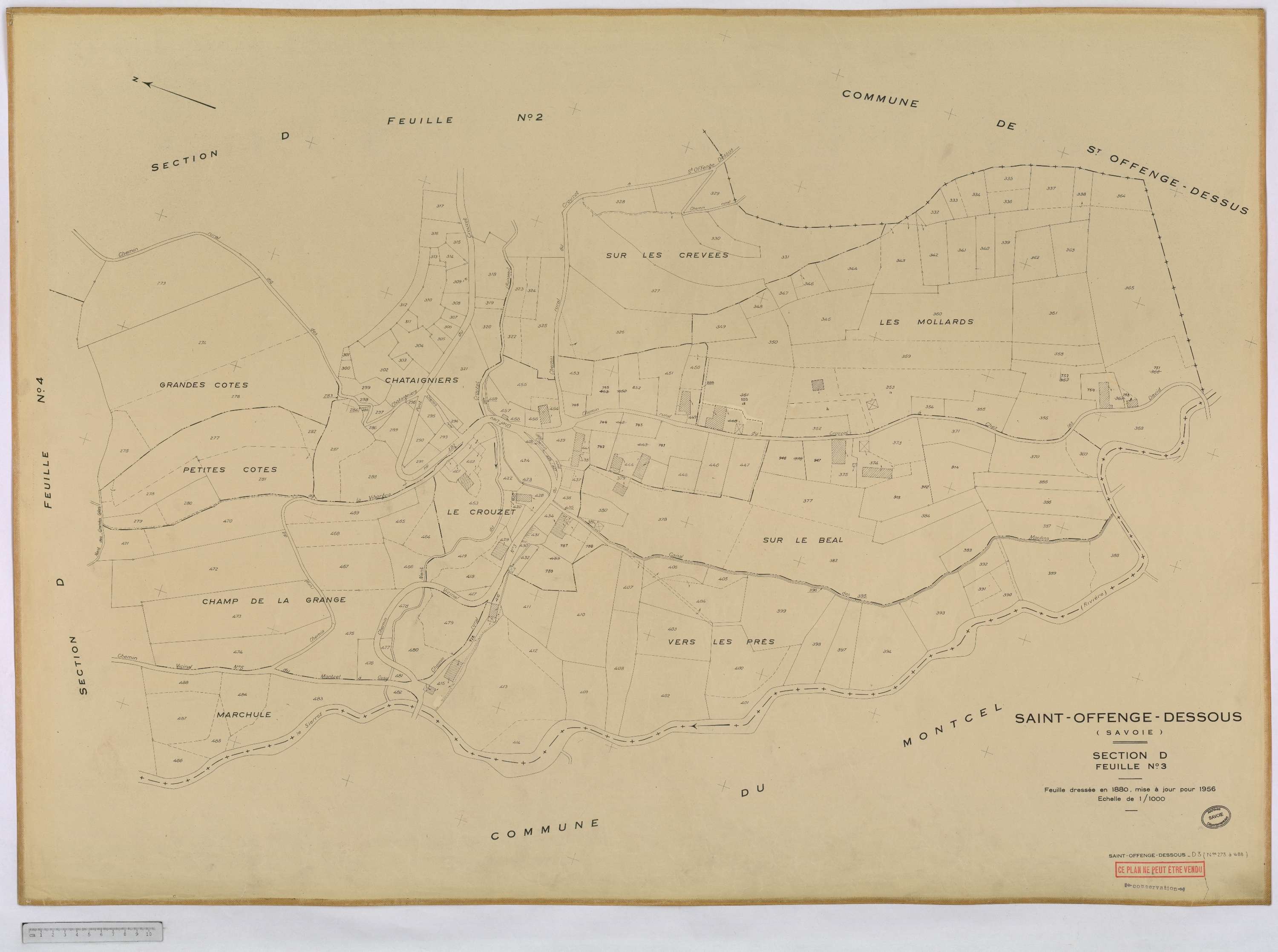 Saint-Offenge-Dessous - Cadastre rénové, version définitive (1956).