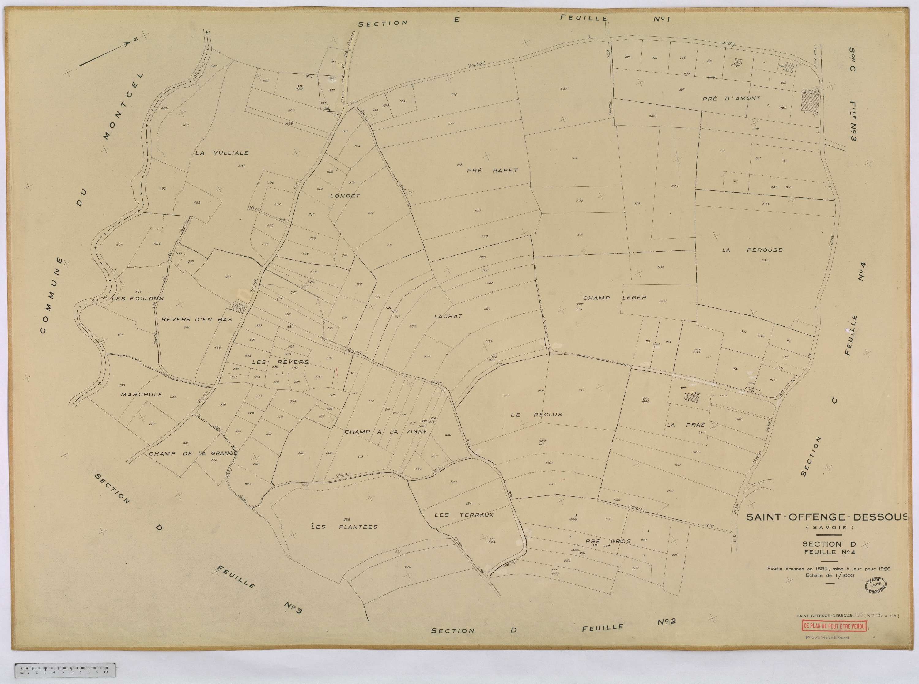 Saint-Offenge-Dessous - Cadastre rénové, version définitive (1956).