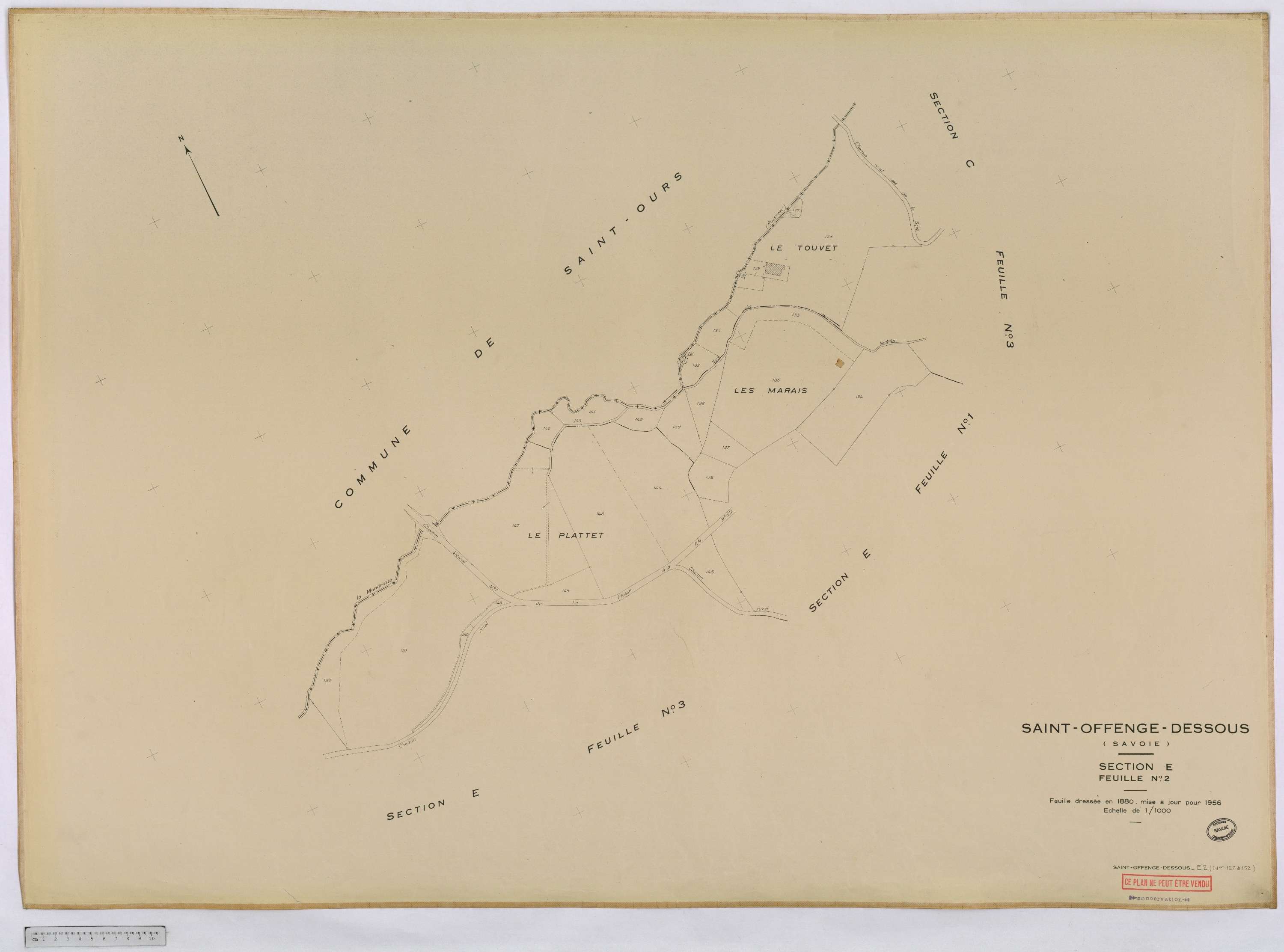 Saint-Offenge-Dessous - Cadastre rénové, version définitive (1956).