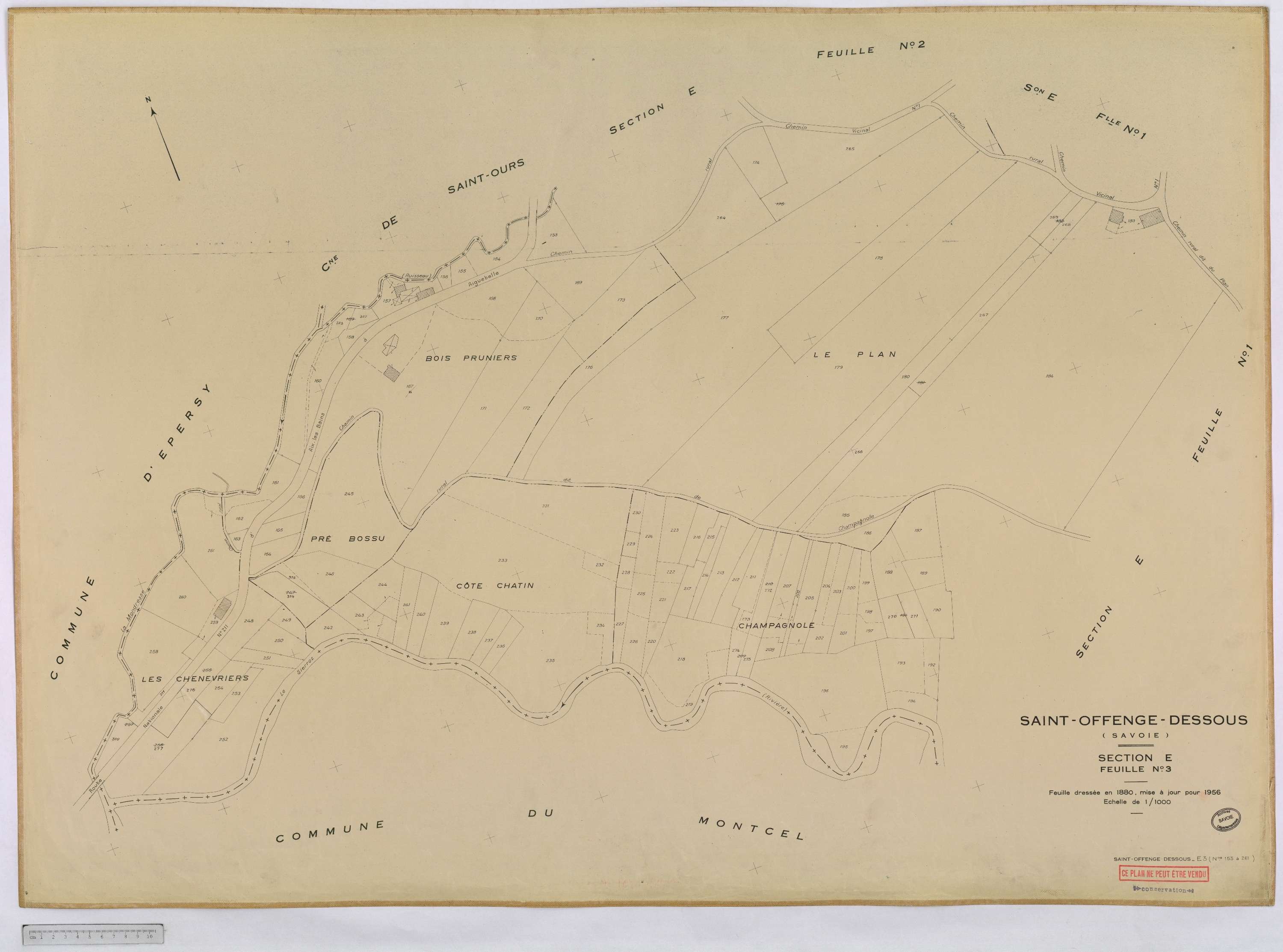 Saint-Offenge-Dessous - Cadastre rénové, version définitive (1956).