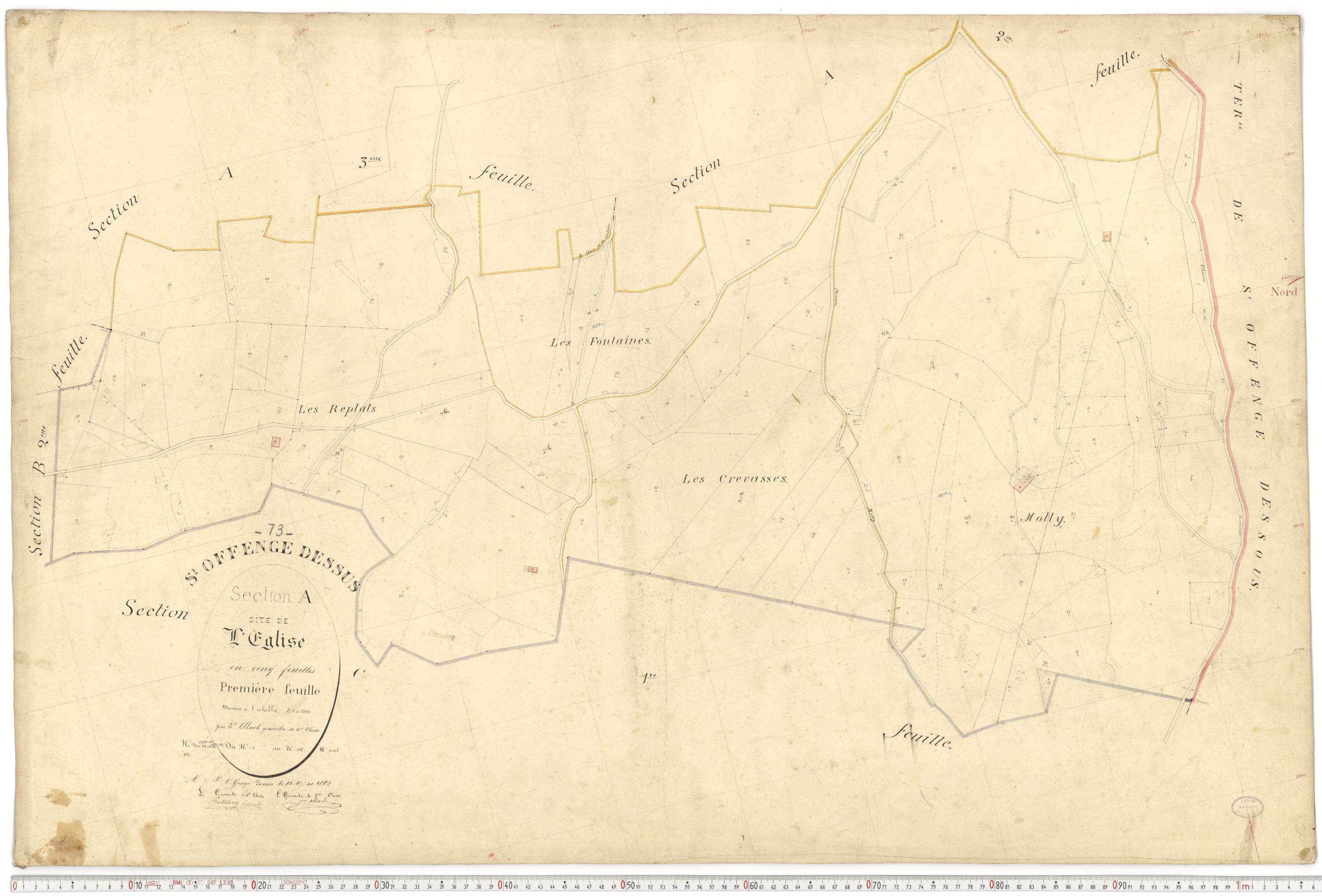 Saint-Offenge-Dessus - Plans cadastraux du premier cadastre français.