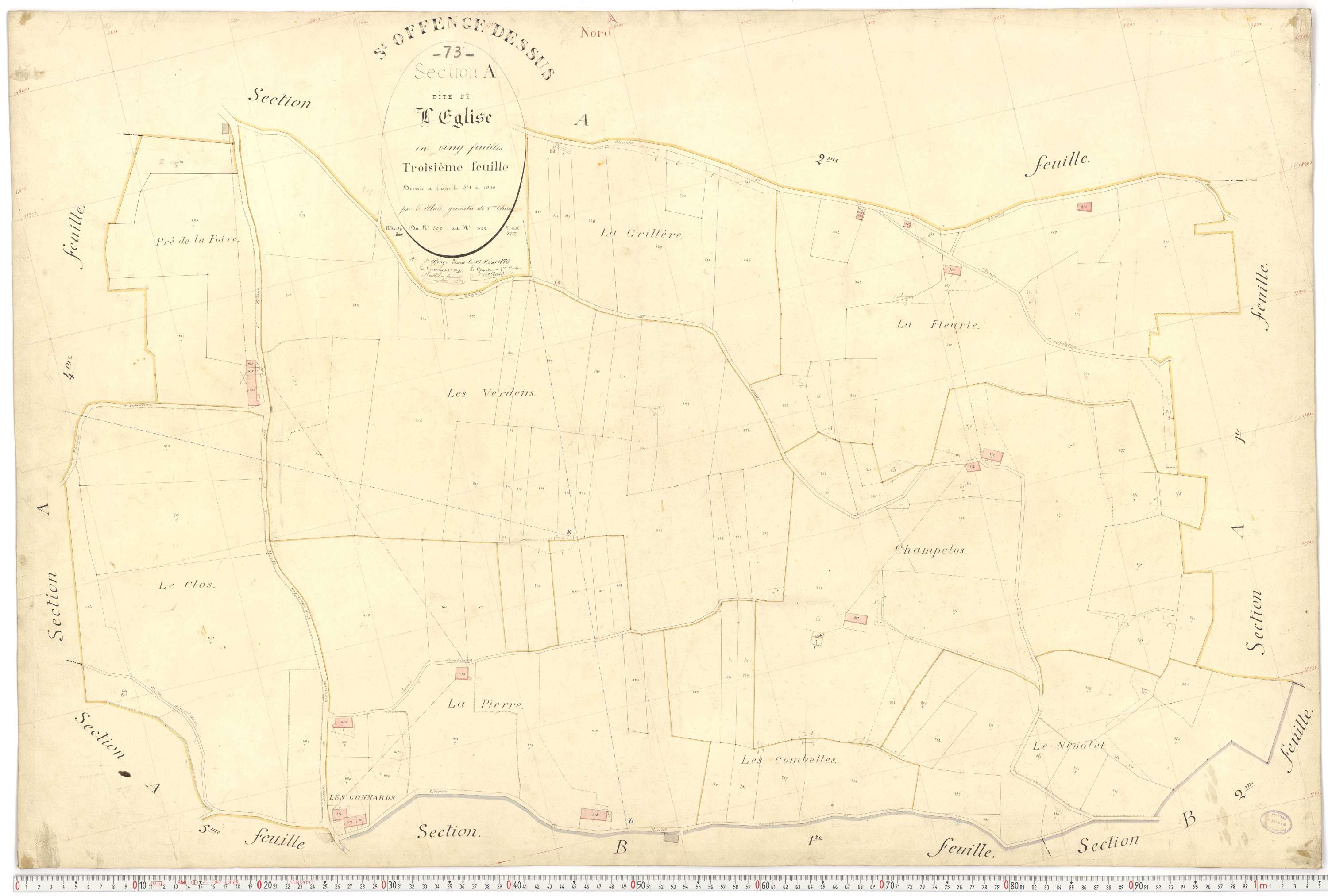 Saint-Offenge-Dessus - Plans cadastraux du premier cadastre français.