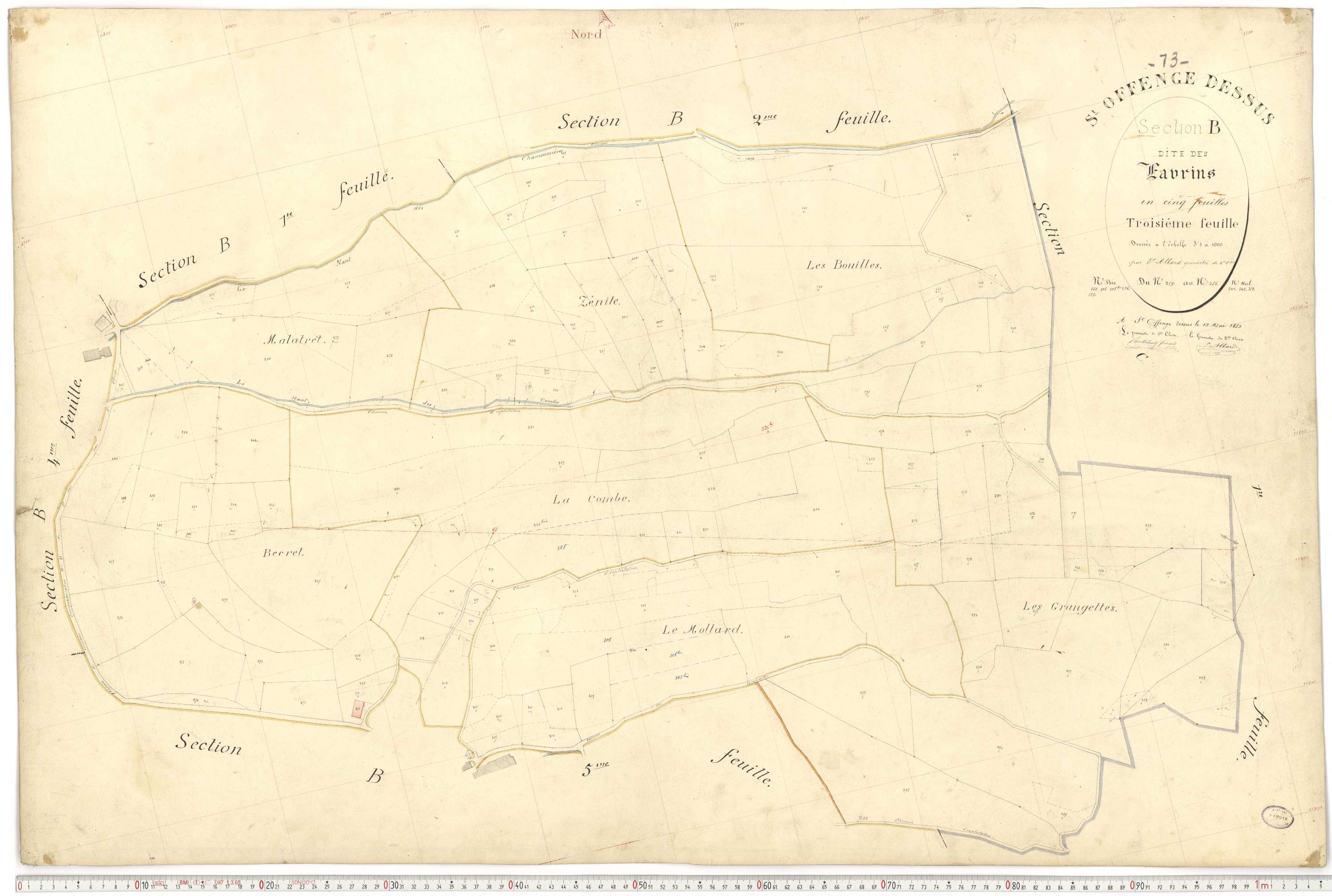 Saint-Offenge-Dessus - Plans cadastraux du premier cadastre français.