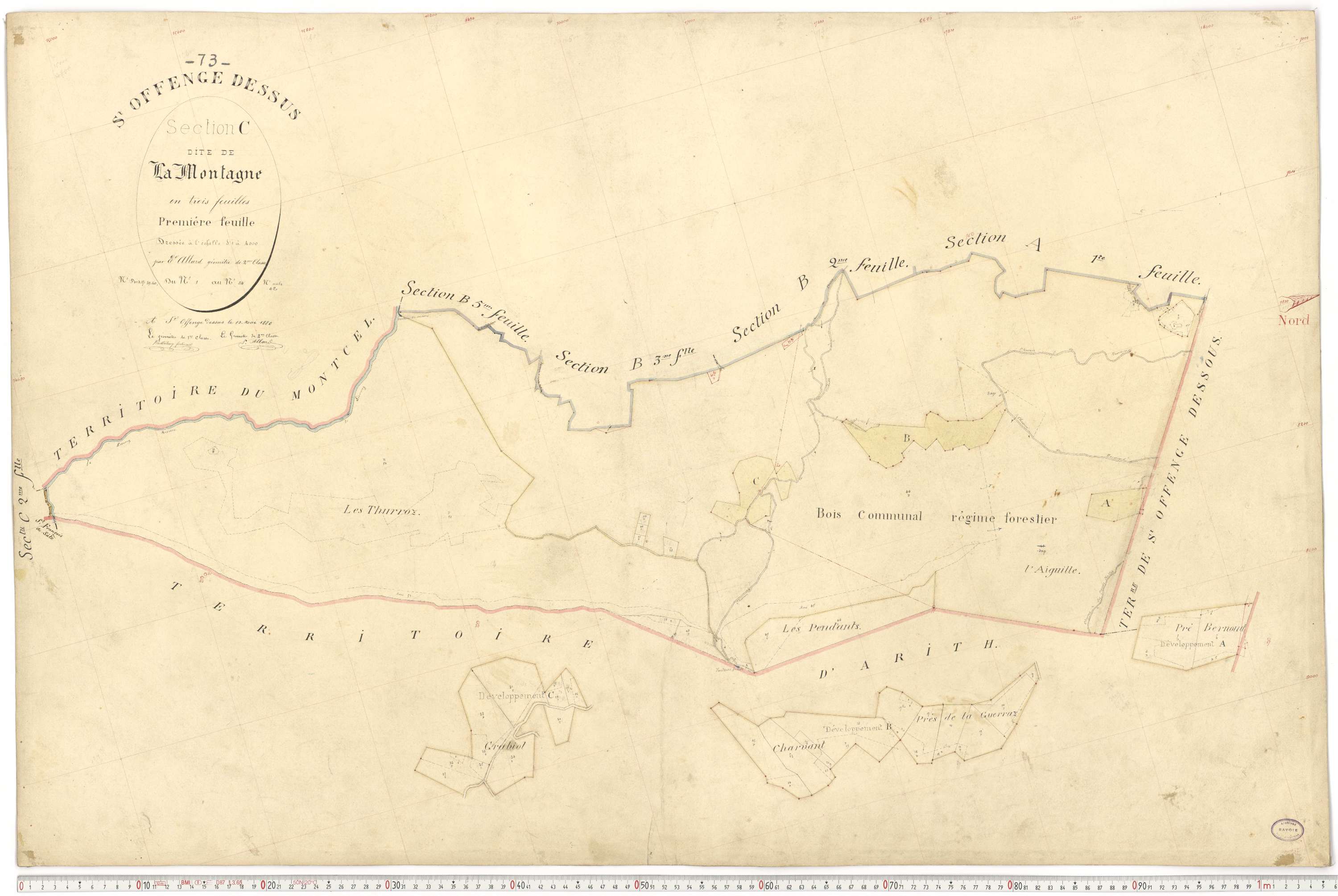 Saint-Offenge-Dessus - Plans cadastraux du premier cadastre français.