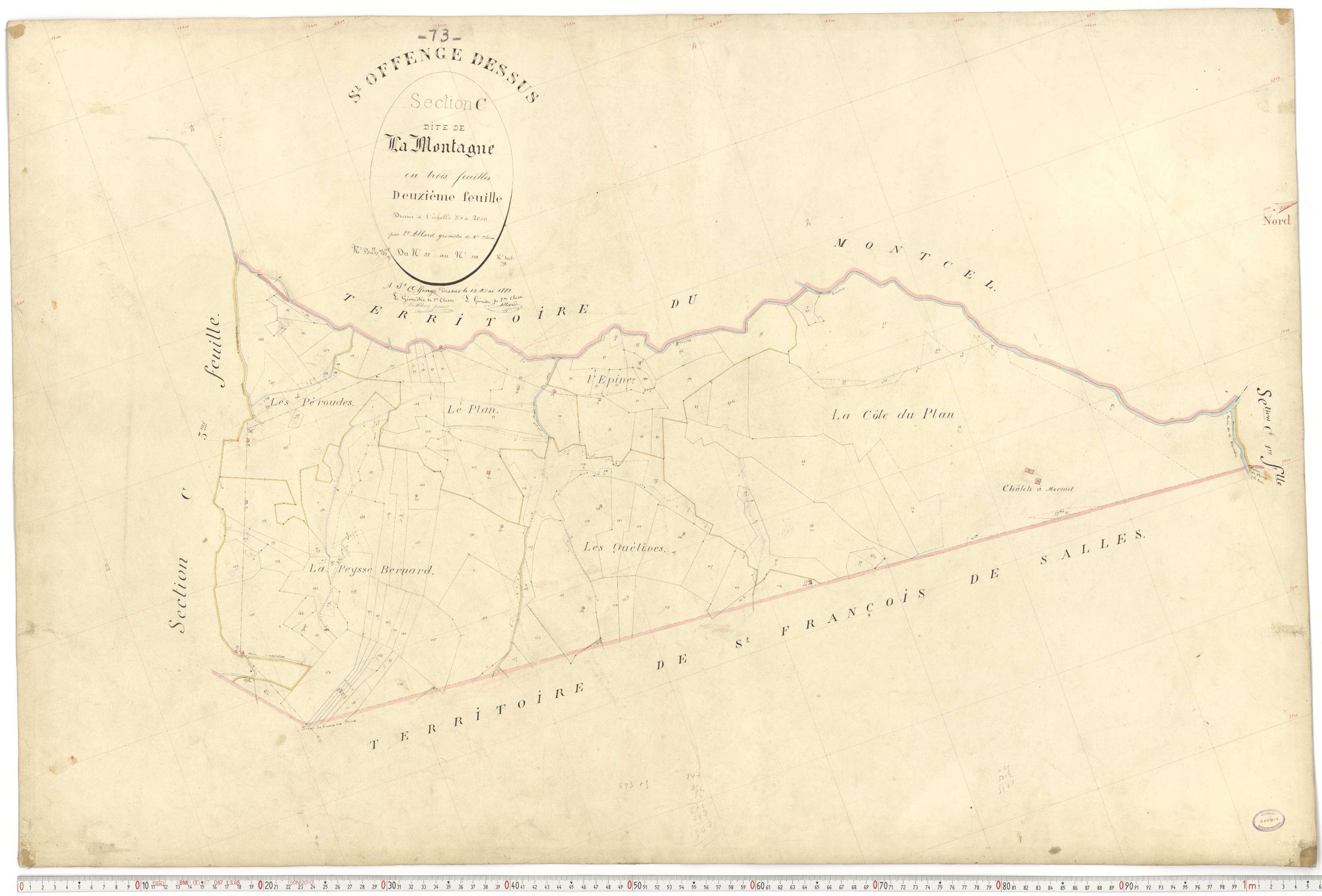 Saint-Offenge-Dessus - Plans cadastraux du premier cadastre français.