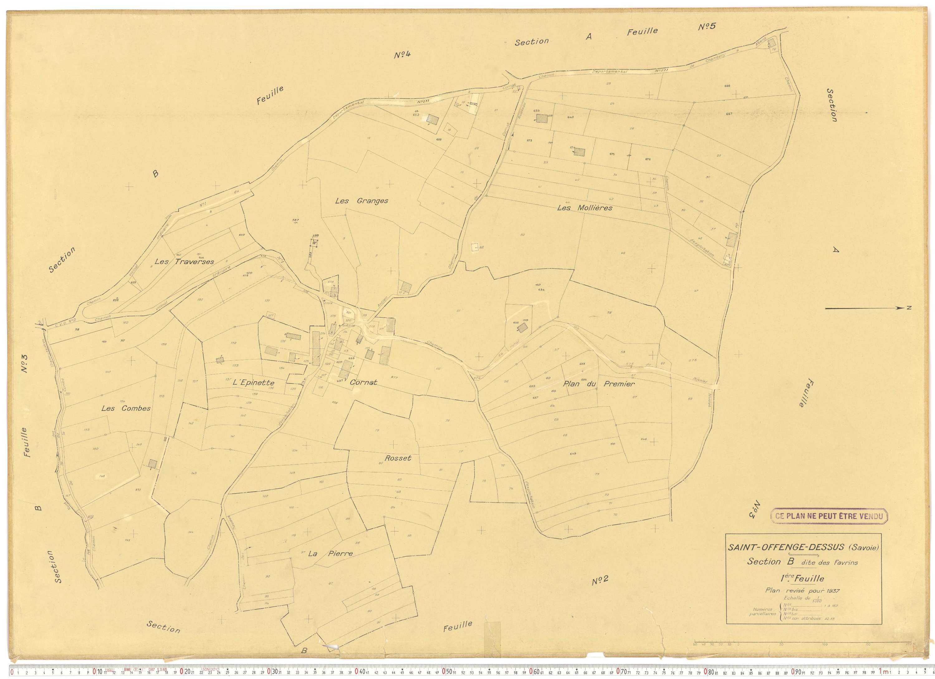 Saint-Offenge-Dessus - Plans cadastraux du cadastre rénové.