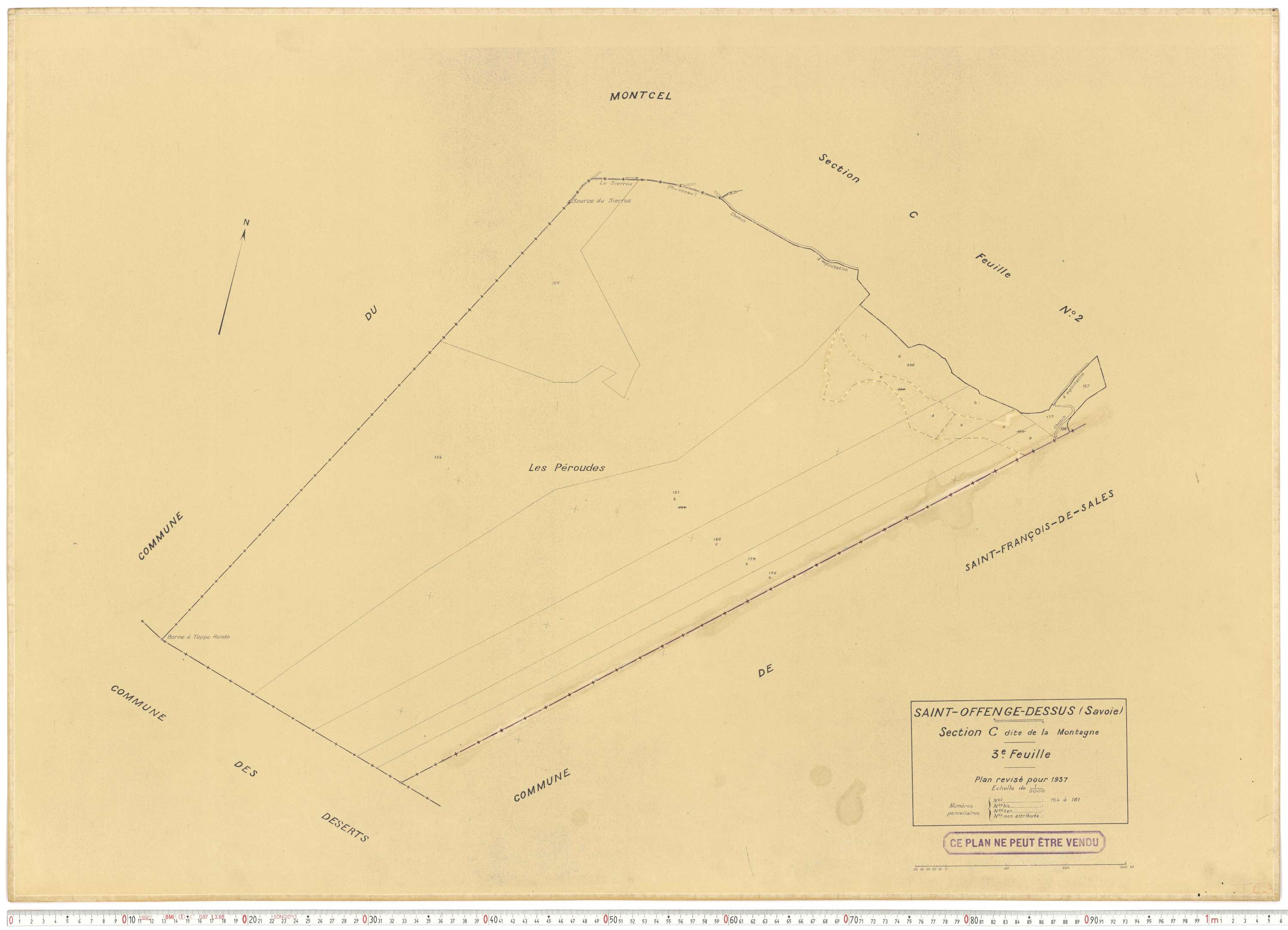Saint-Offenge-Dessus - Plans cadastraux du cadastre rénové.